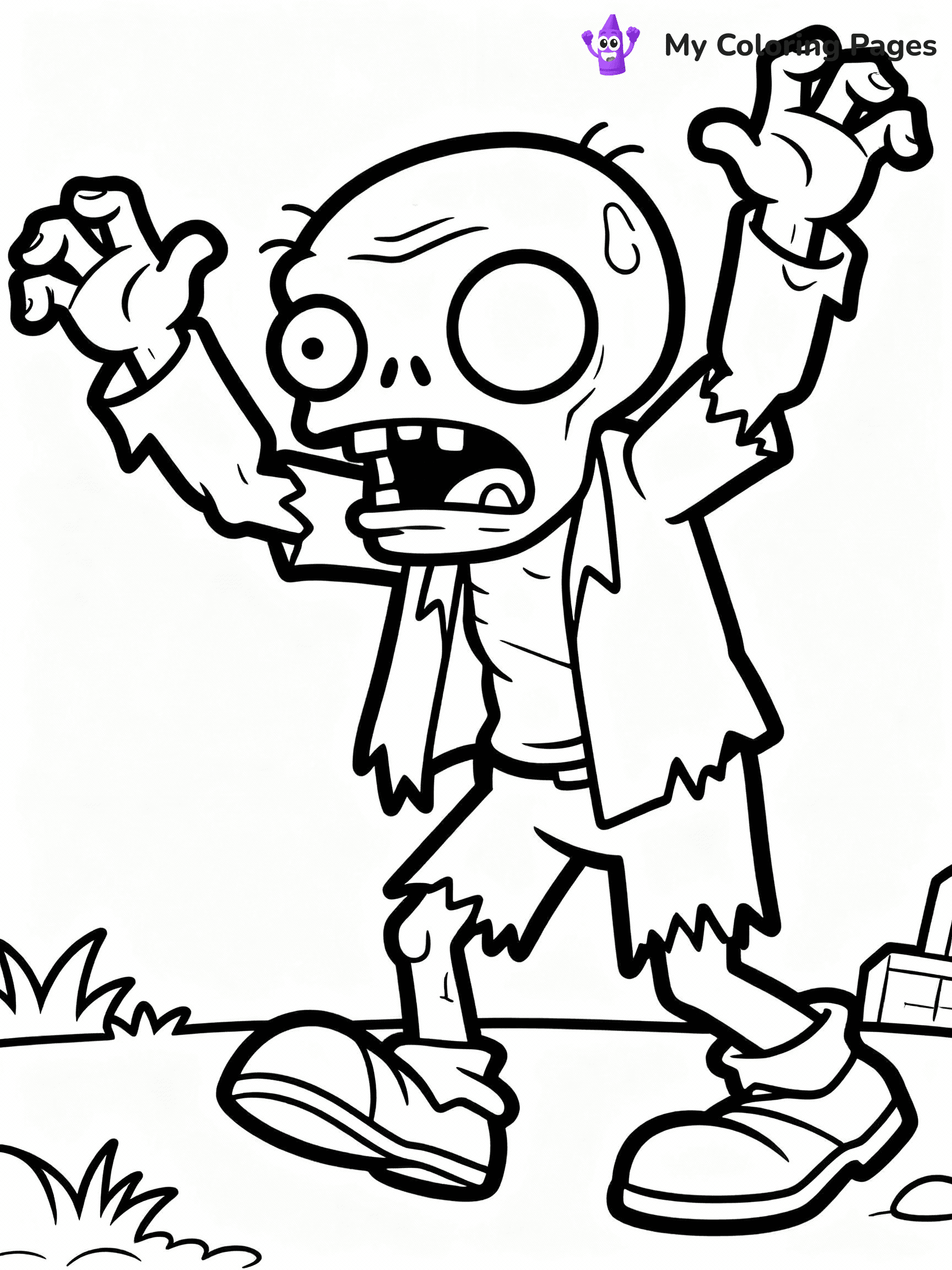 Plants vs Zombies Coloring Pages - 10