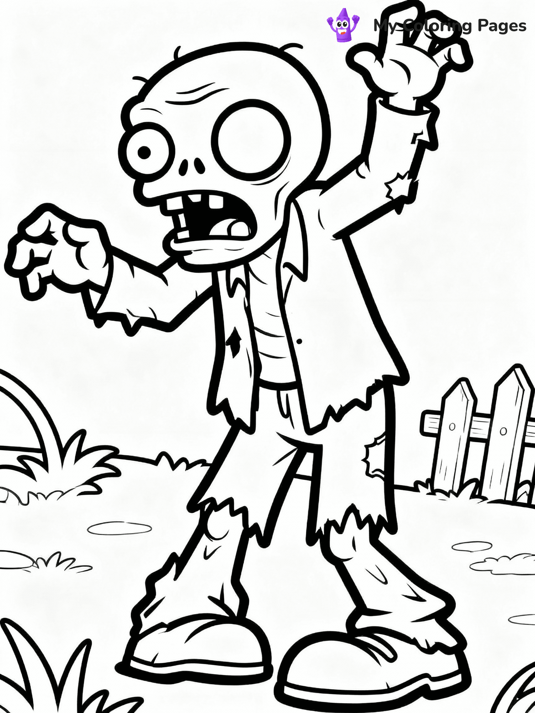Plants vs Zombies Coloring Pages - 9