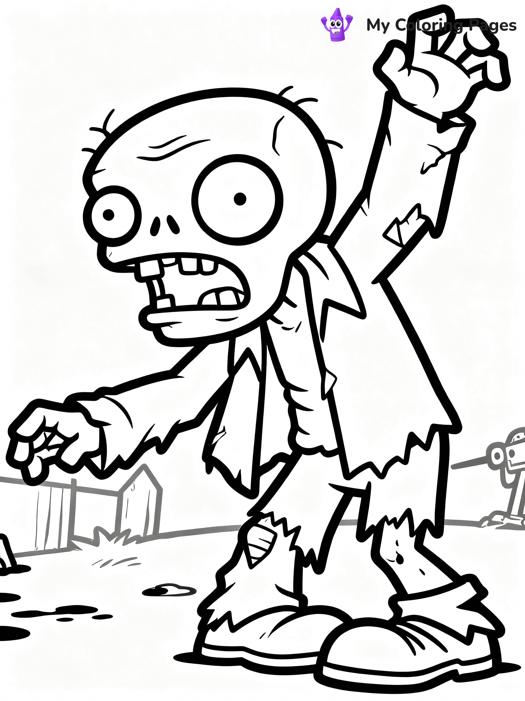 Plants vs Zombies Coloring Pages - 6