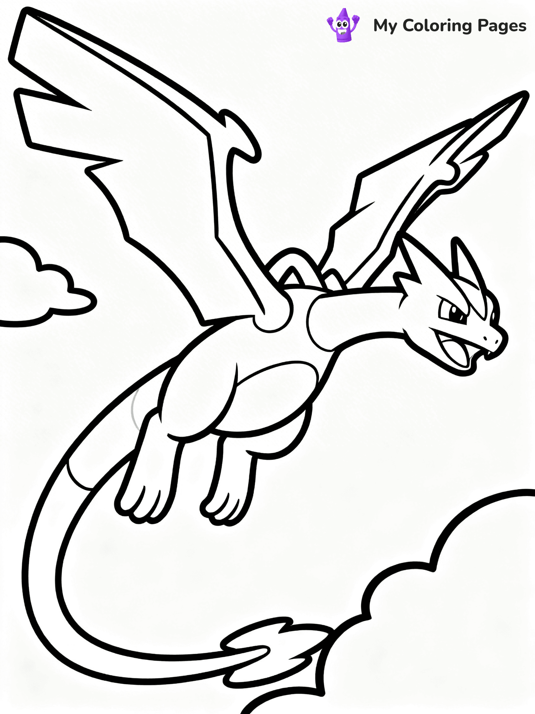 Rayquaza Coloring Pages - 20