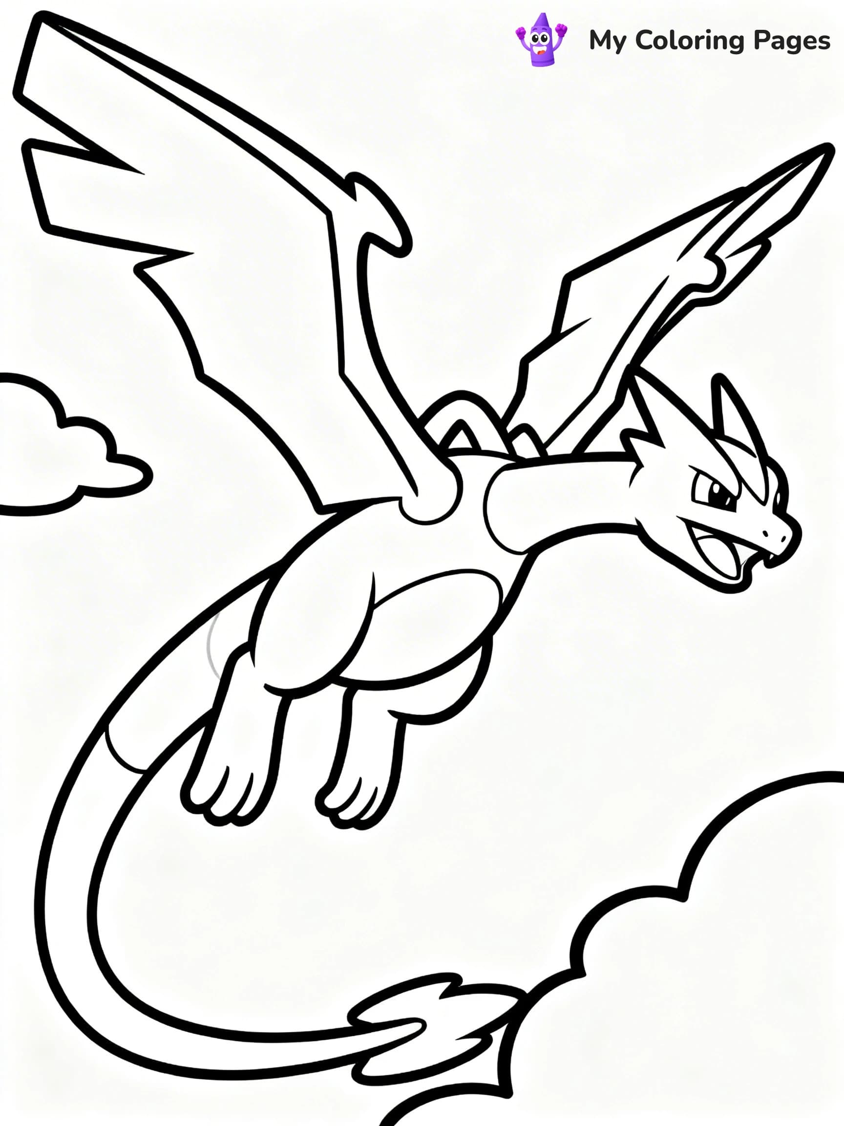 Rayquaza Coloring Pages - 20