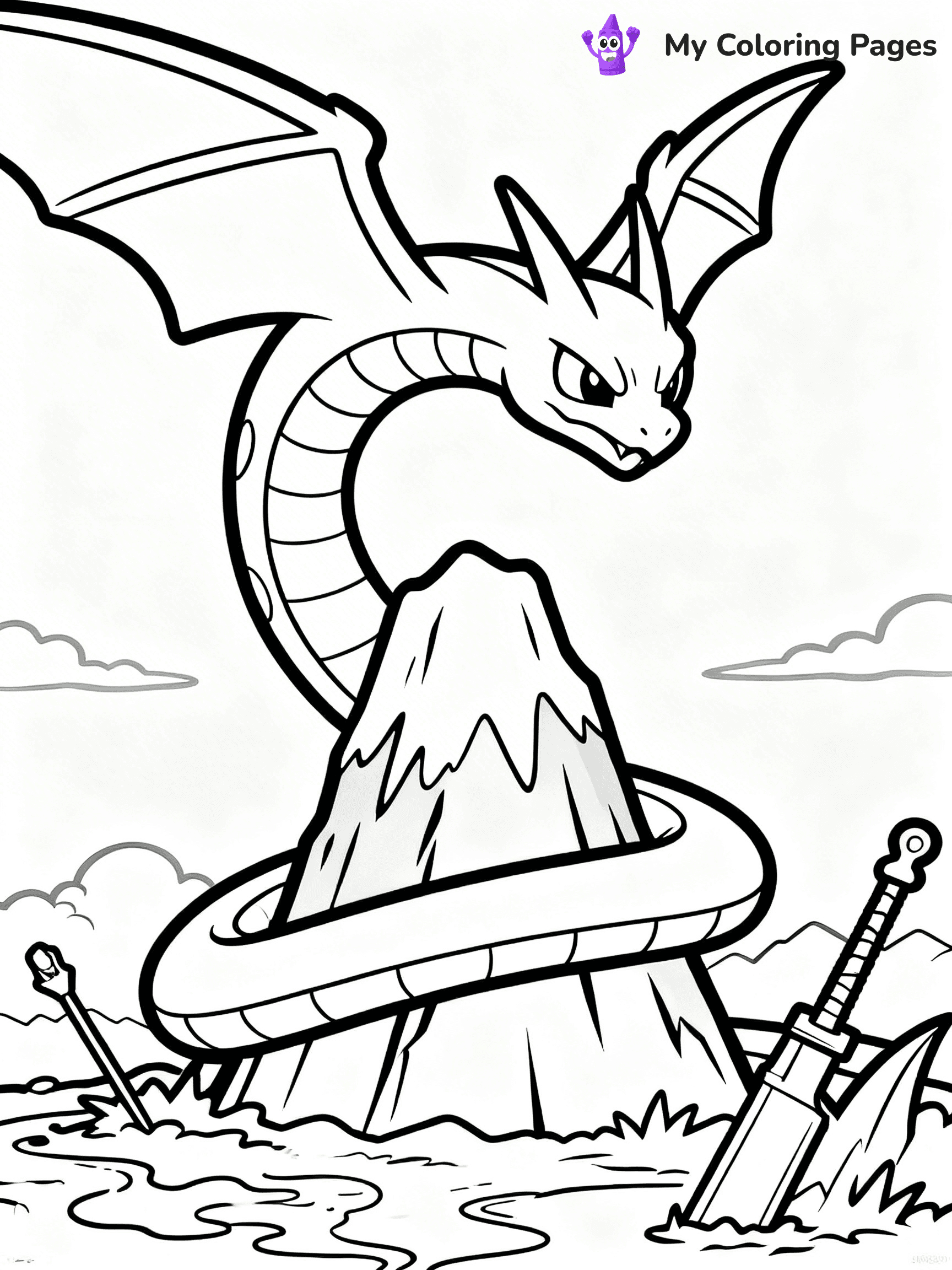 Rayquaza Coloring Pages - 2