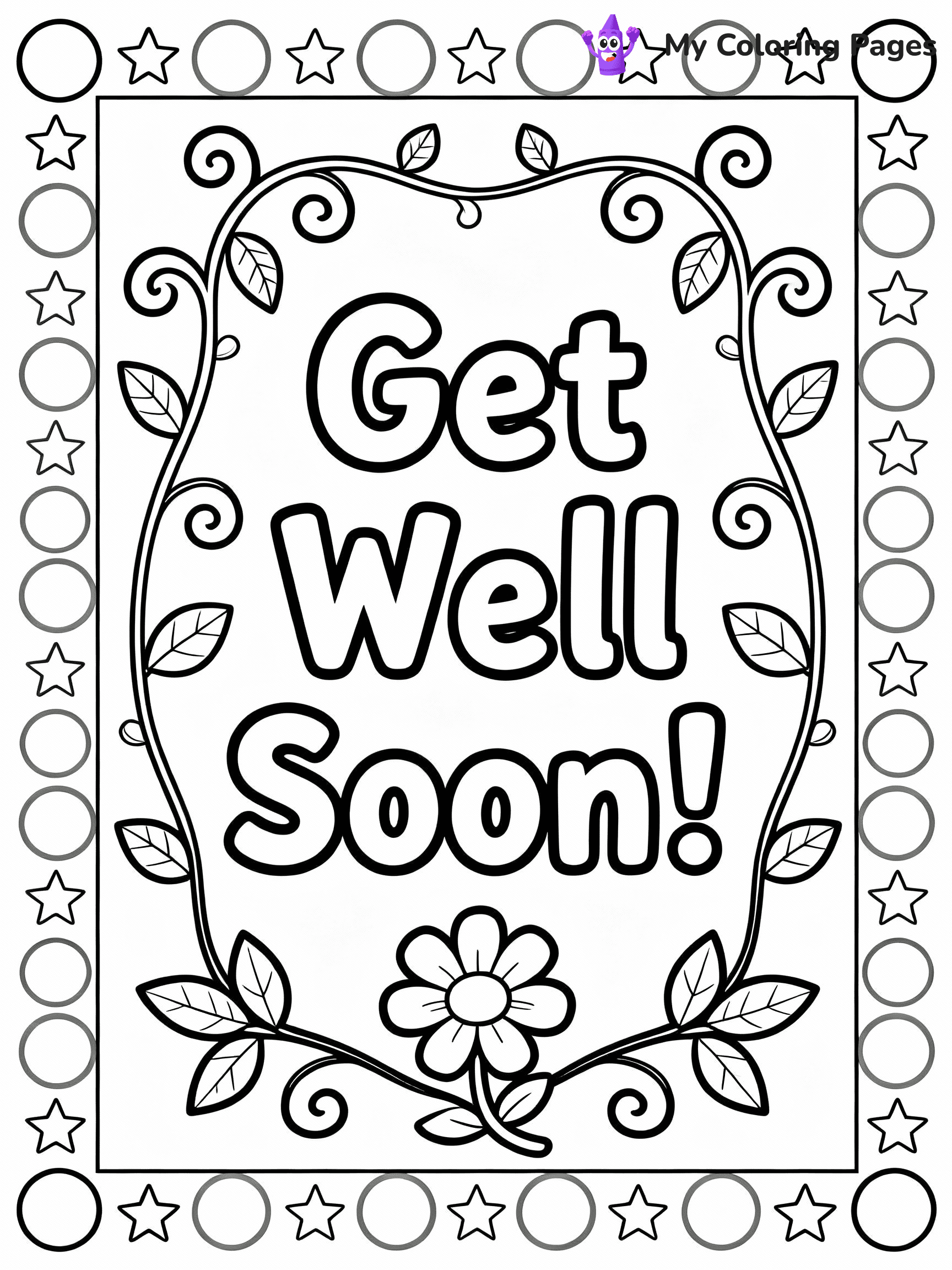 Get Well Soon Coloring Pages - 1