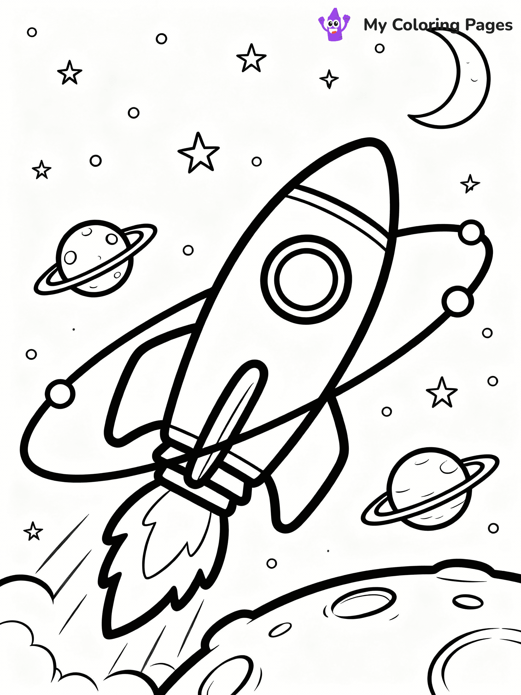 Rocket Coloring Pages - 7