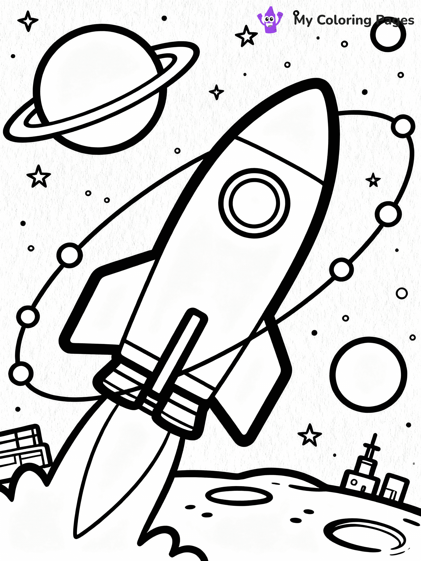 Rocket Coloring Pages - 4