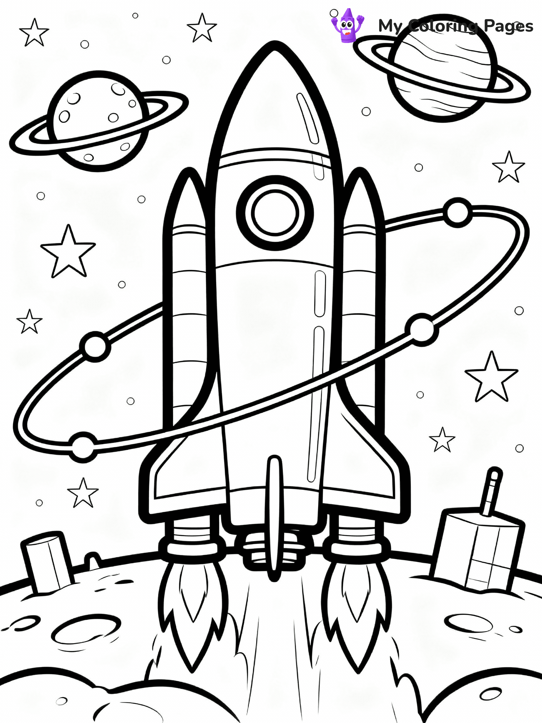 Rocket Coloring Pages - 3