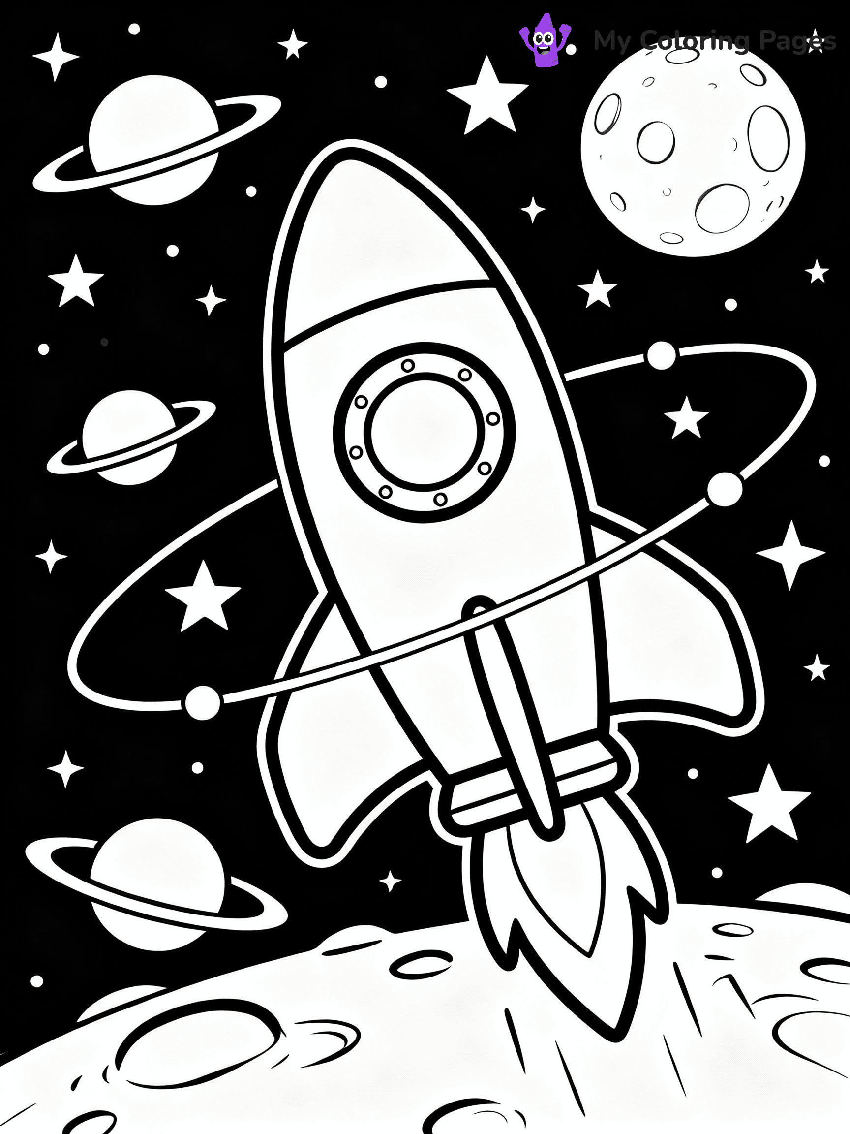 Rocket Coloring Pages - 2