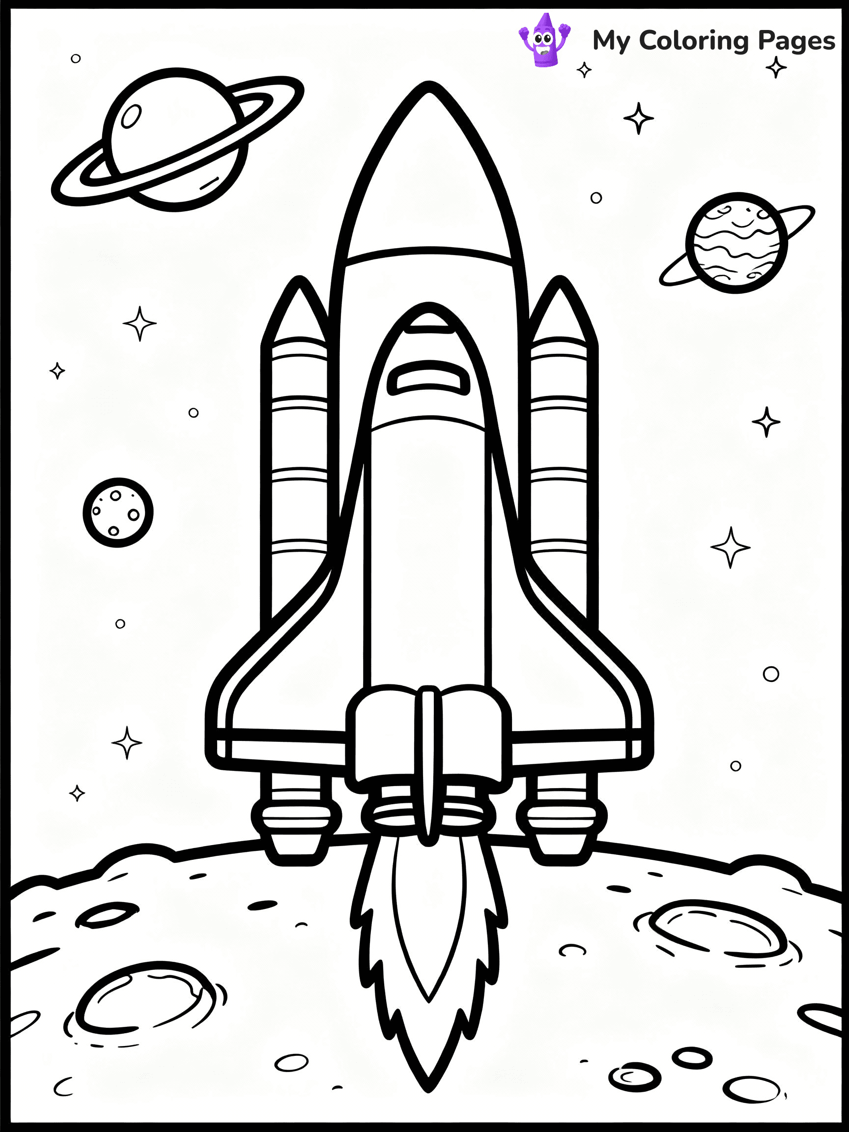 Rocket Coloring Pages - 1
