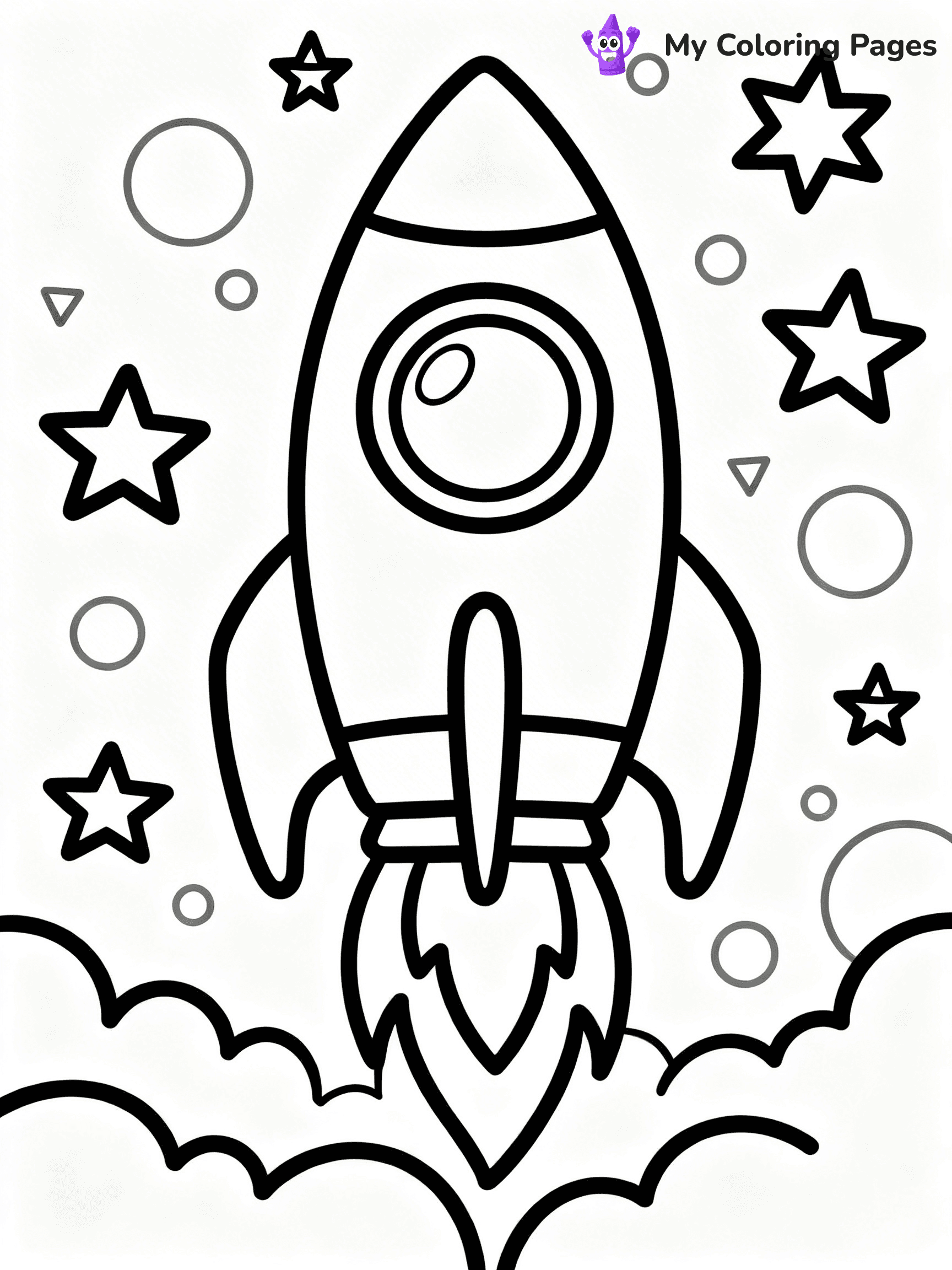 Rocket Coloring Pages - 1