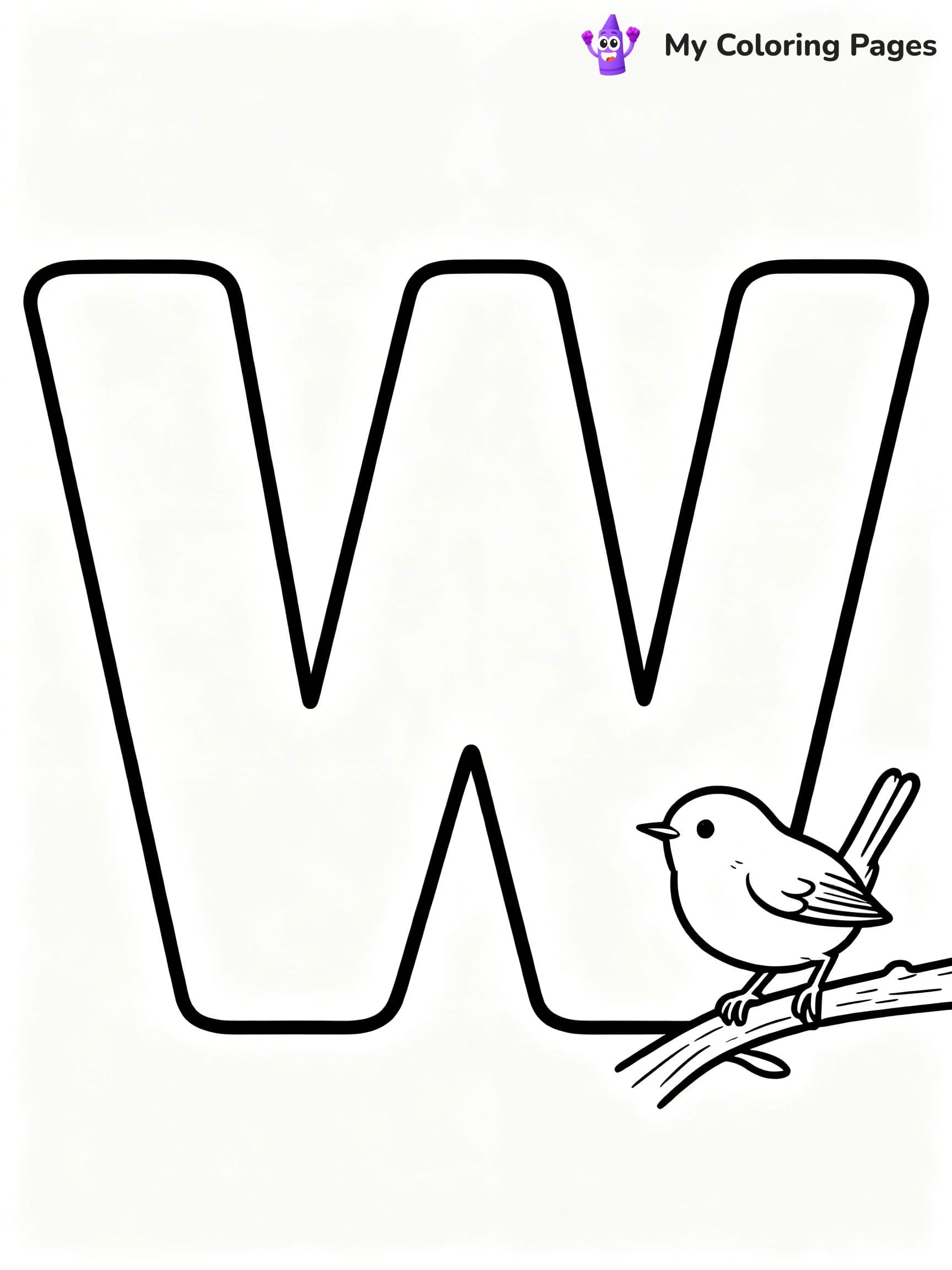 Letter W Coloring Pages - 3