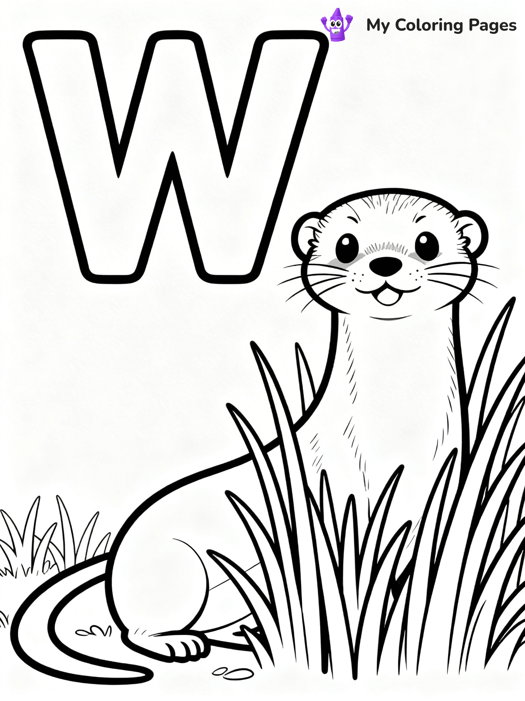 Letter W Coloring Pages - 1
