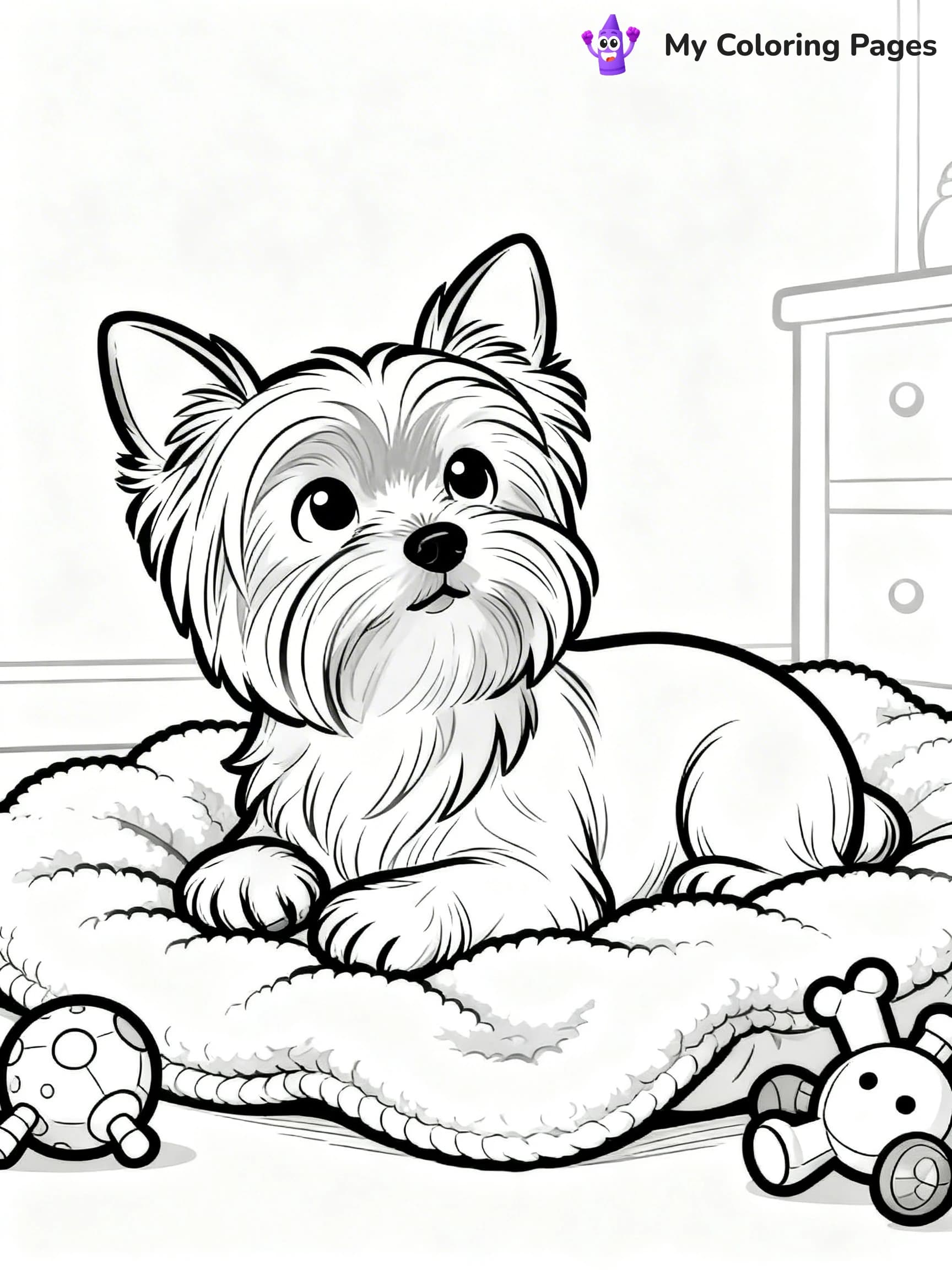 Yorkie Coloring Pages - 18