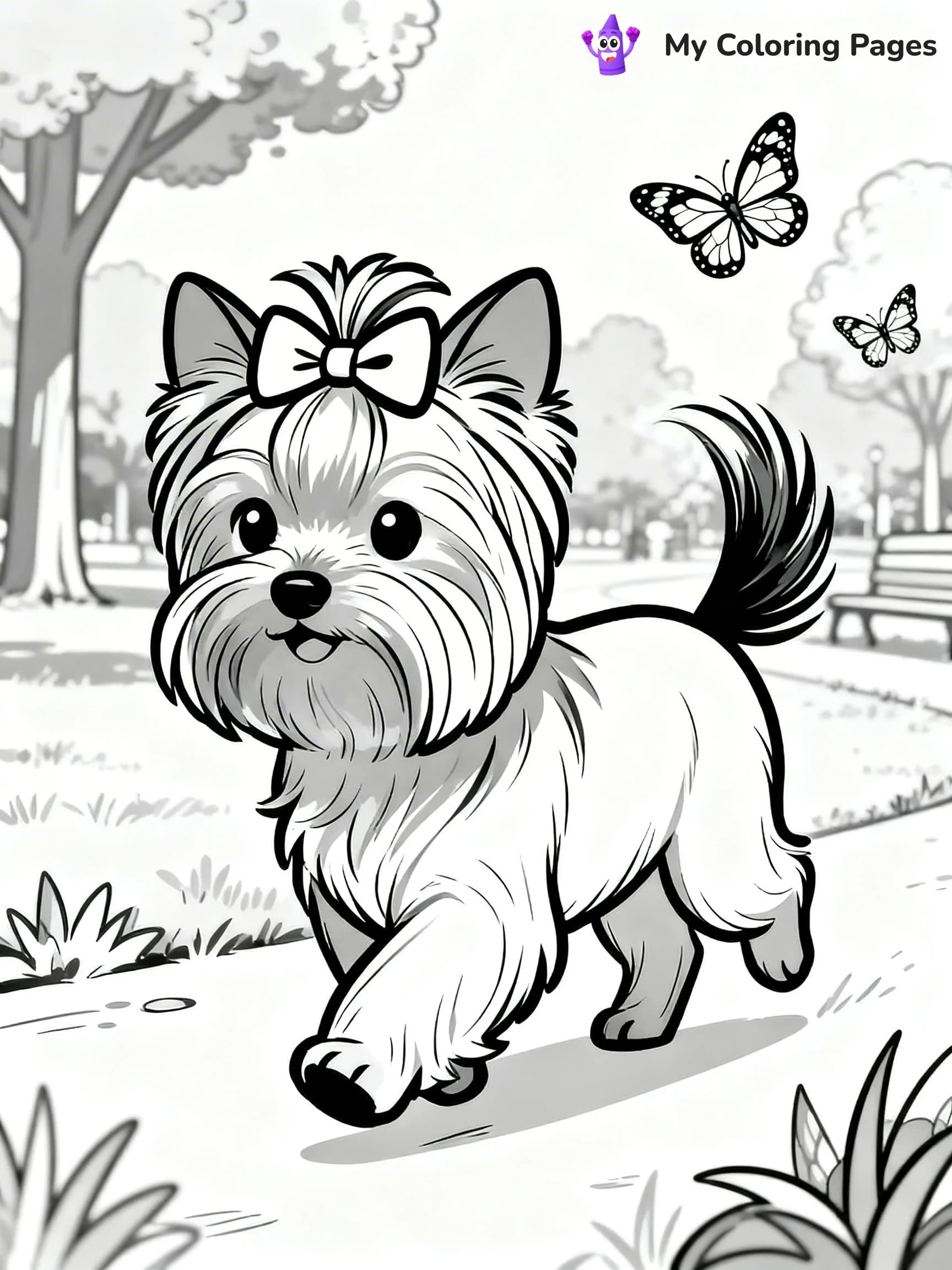 Yorkie Coloring Pages - 10