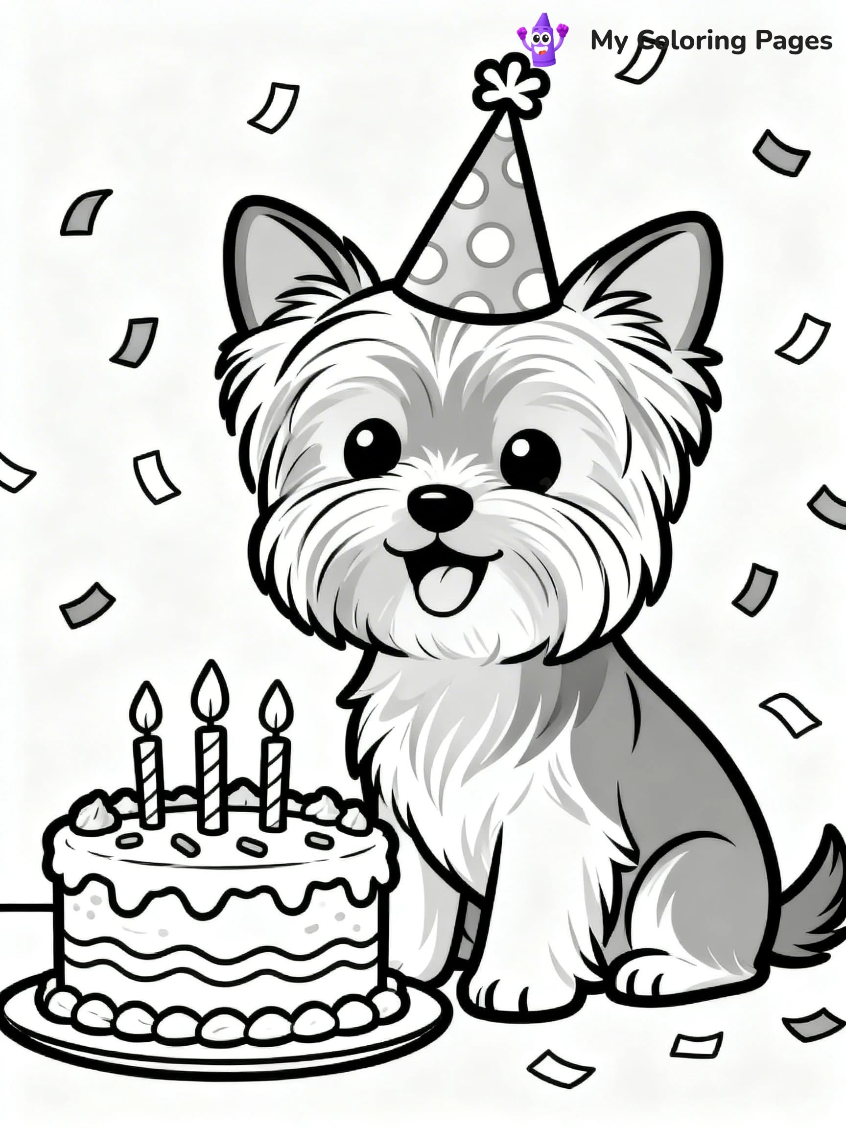 Yorkie Coloring Pages - 6
