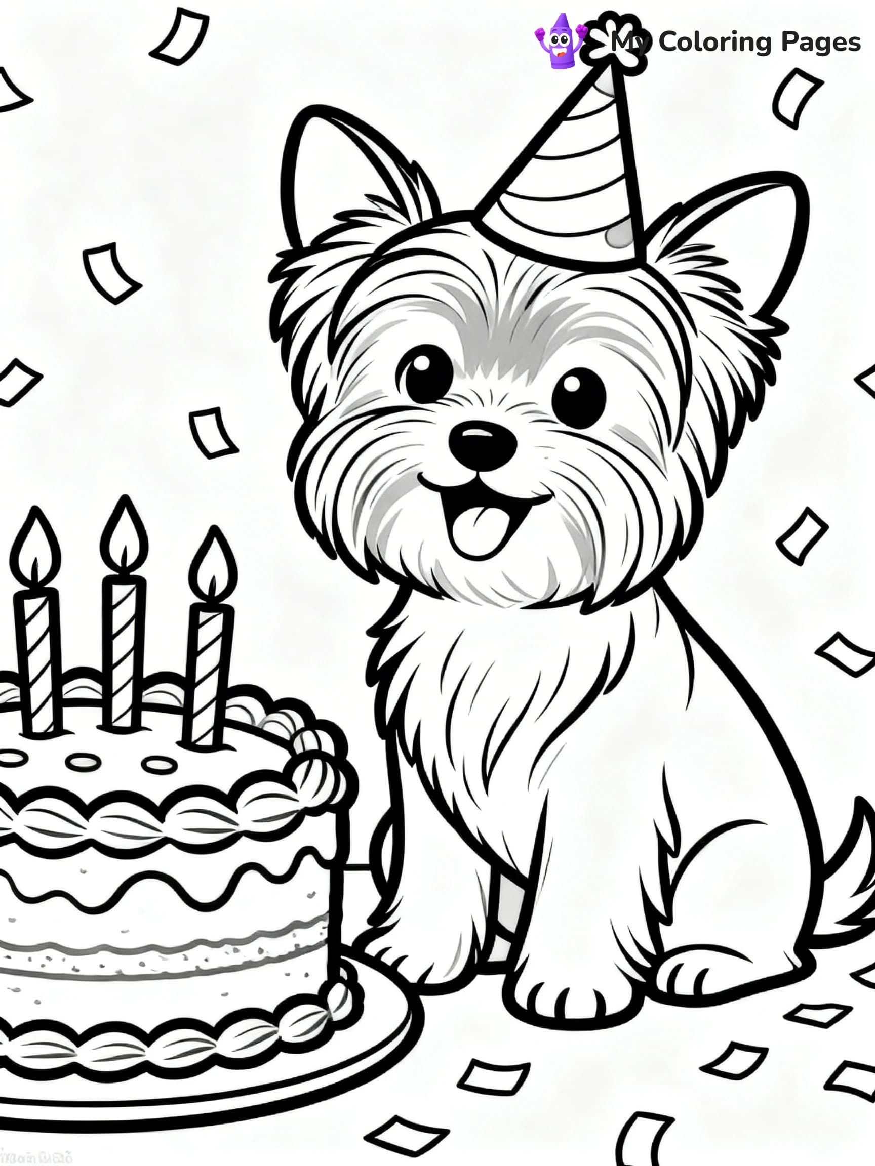 Yorkie Coloring Pages - 5