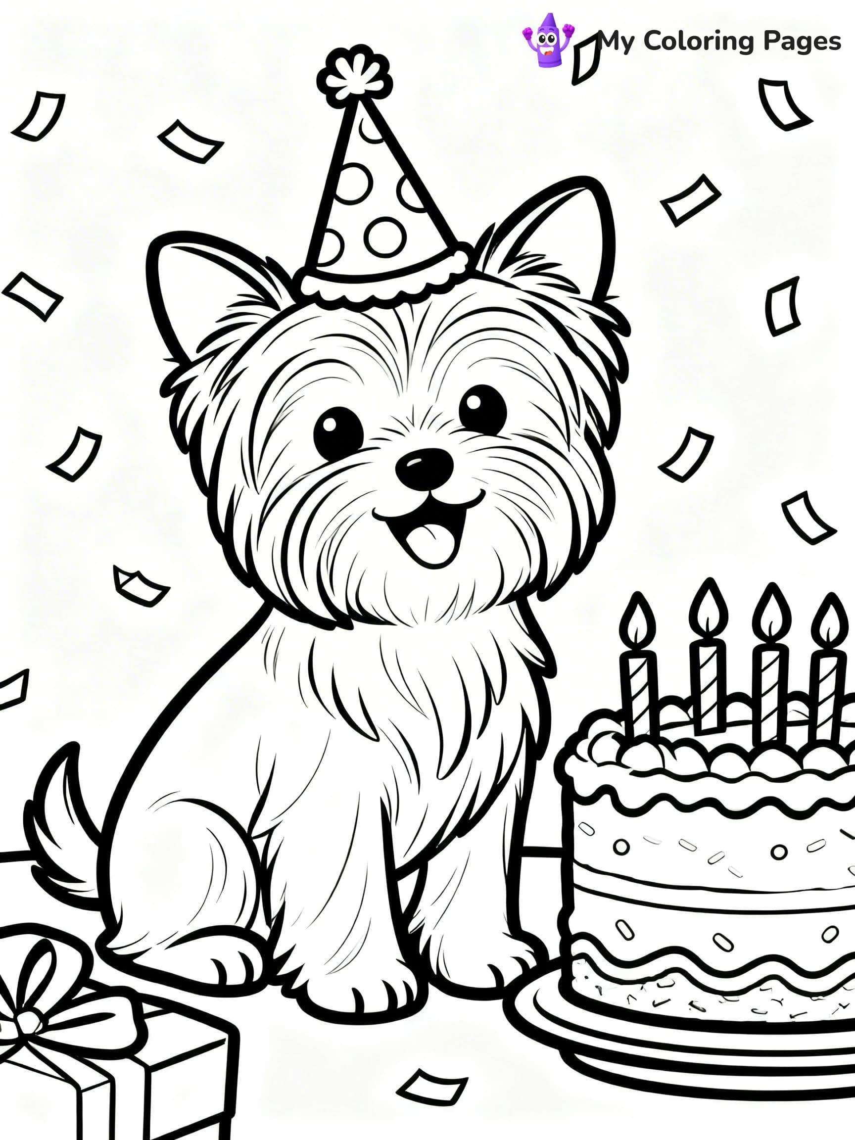 Yorkie Coloring Pages - 3