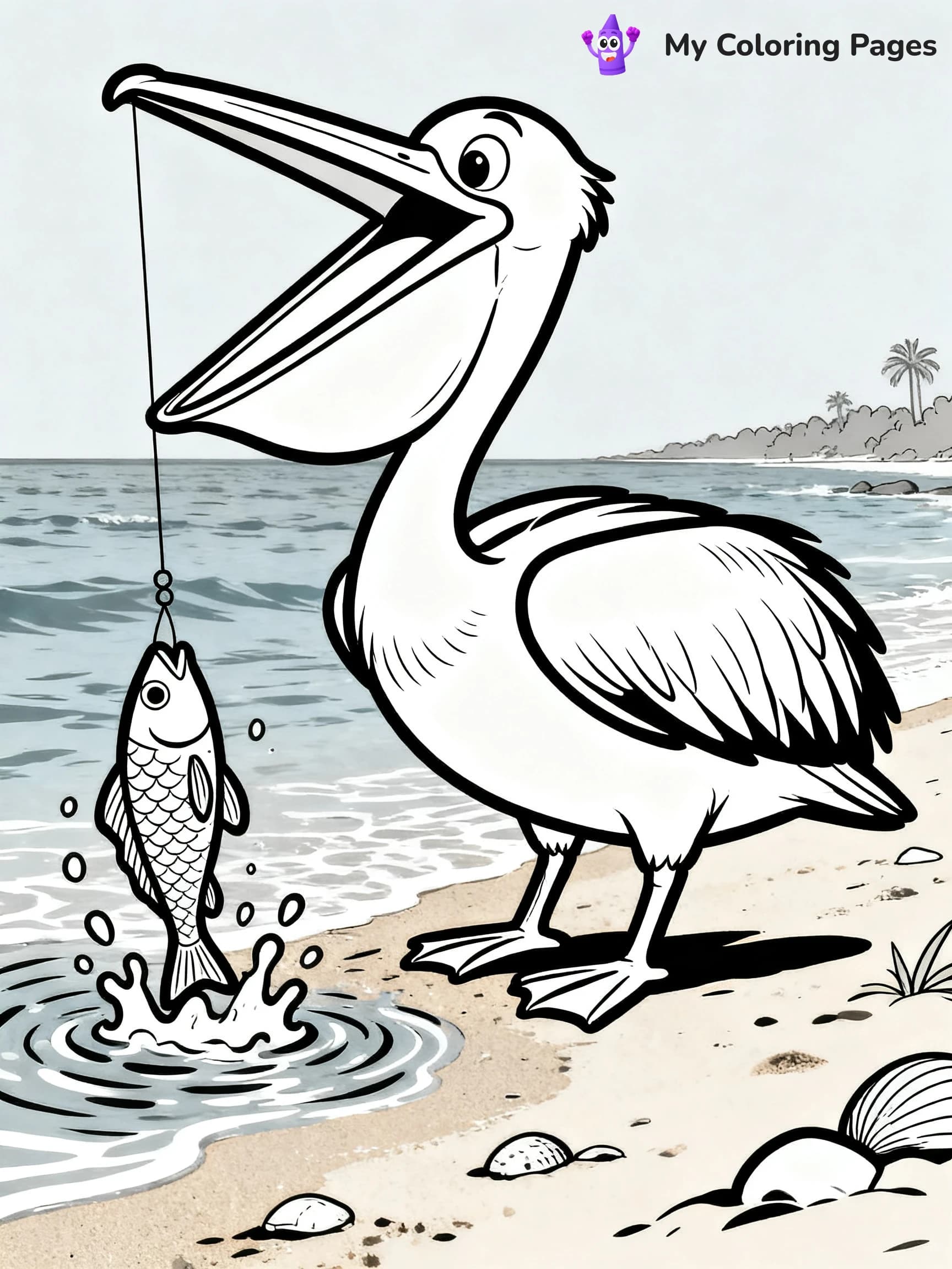 Pelican Coloring Pages - 2