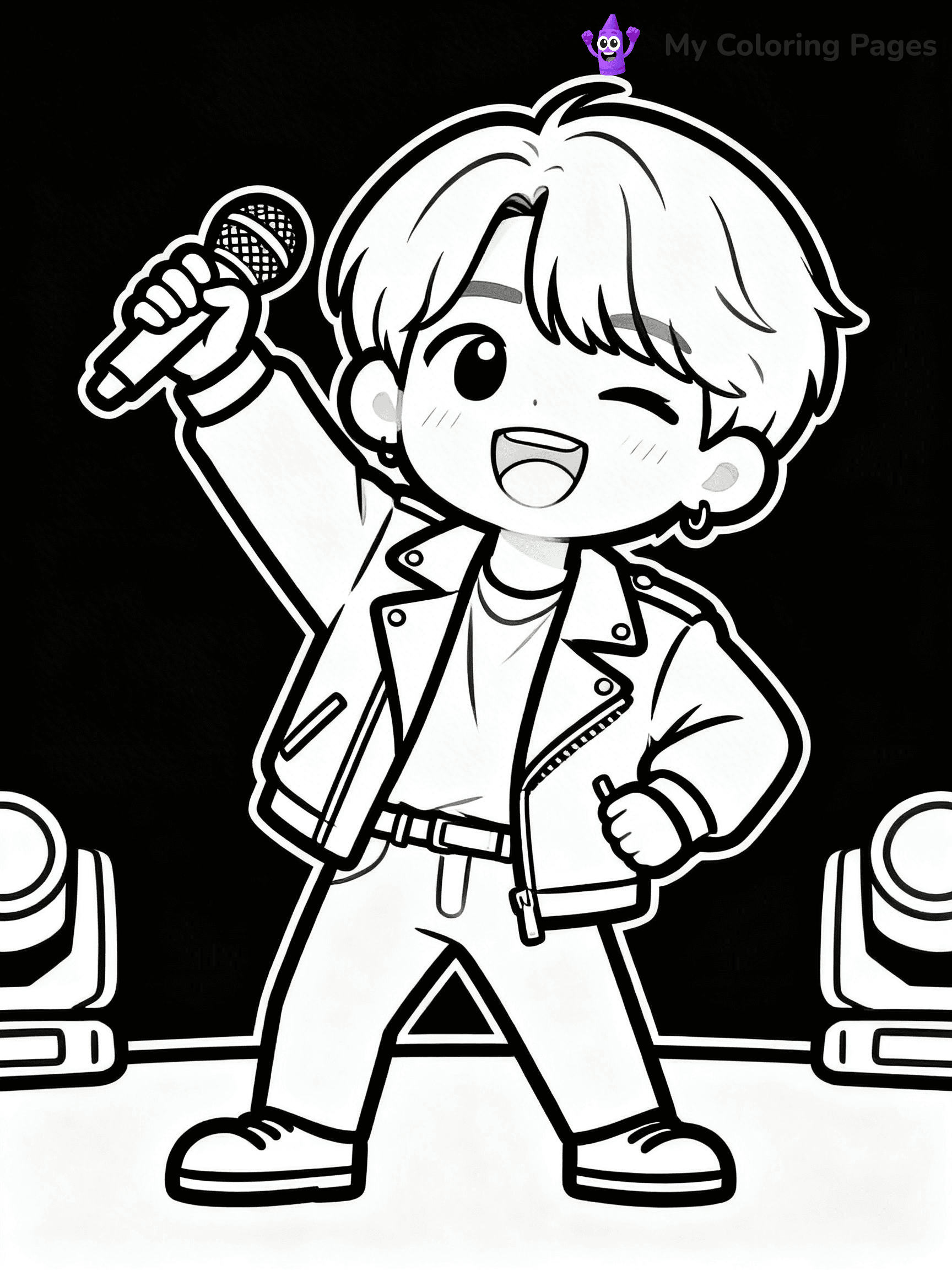 BTS Band Coloring Pages - 27