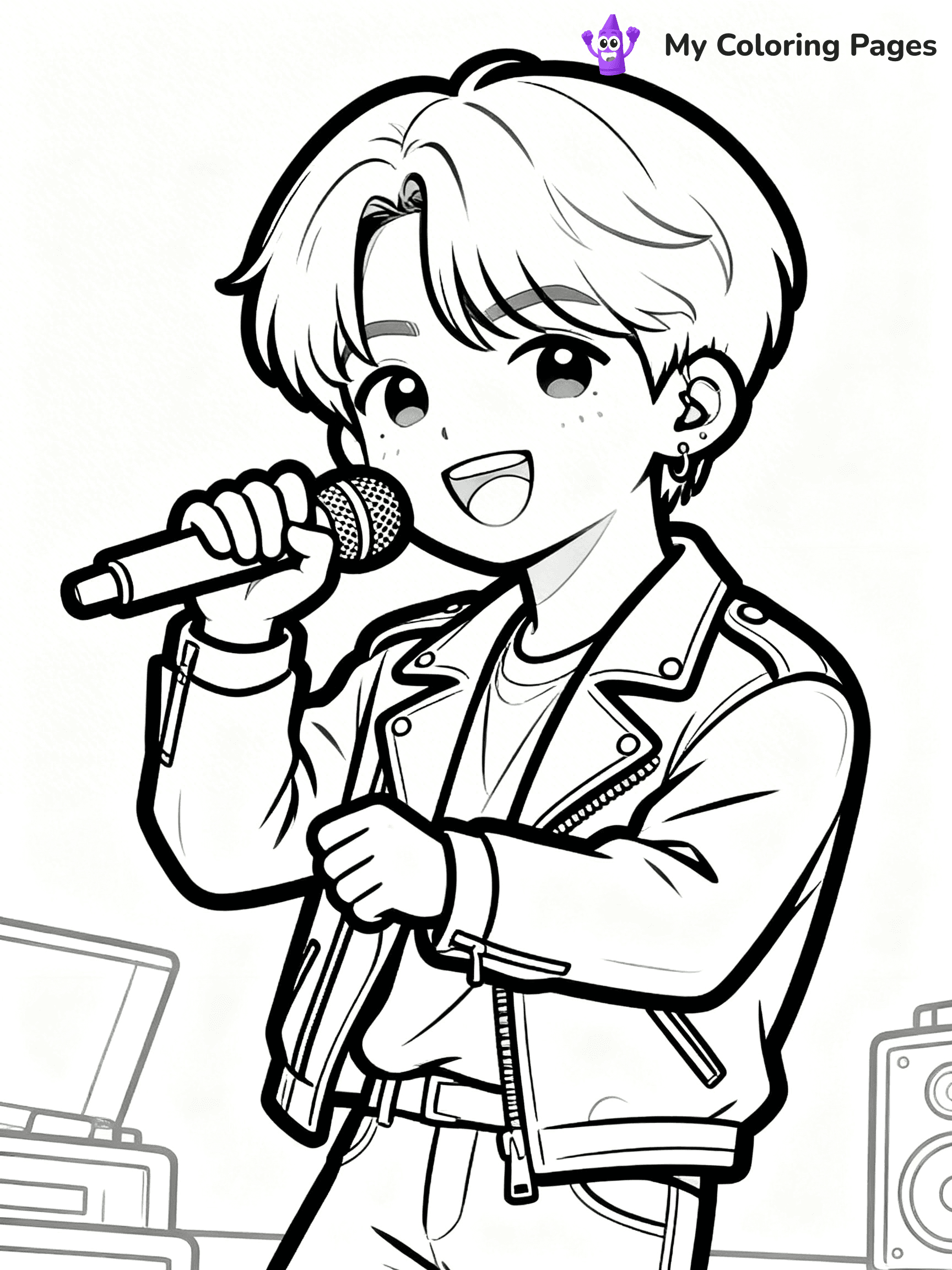 BTS Band Coloring Pages - 25