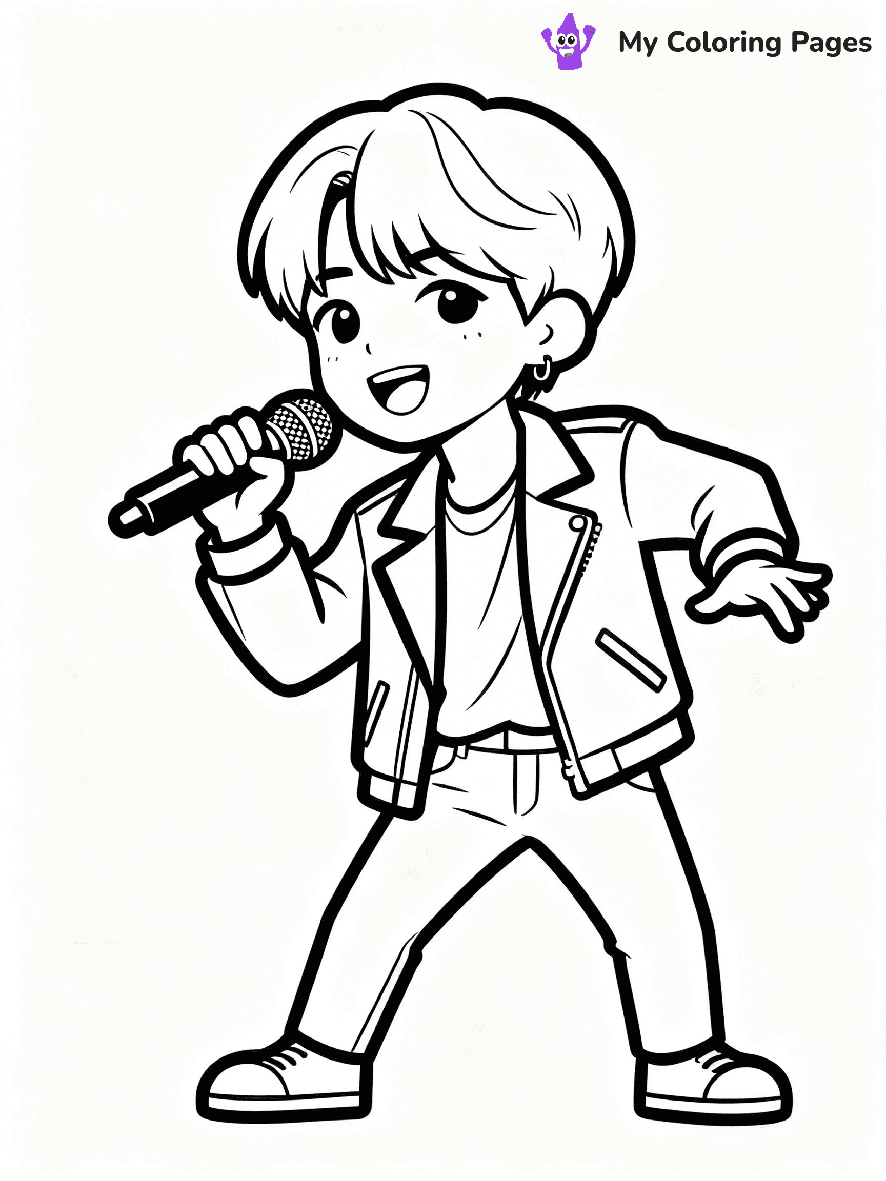 BTS Band Coloring Pages - 24
