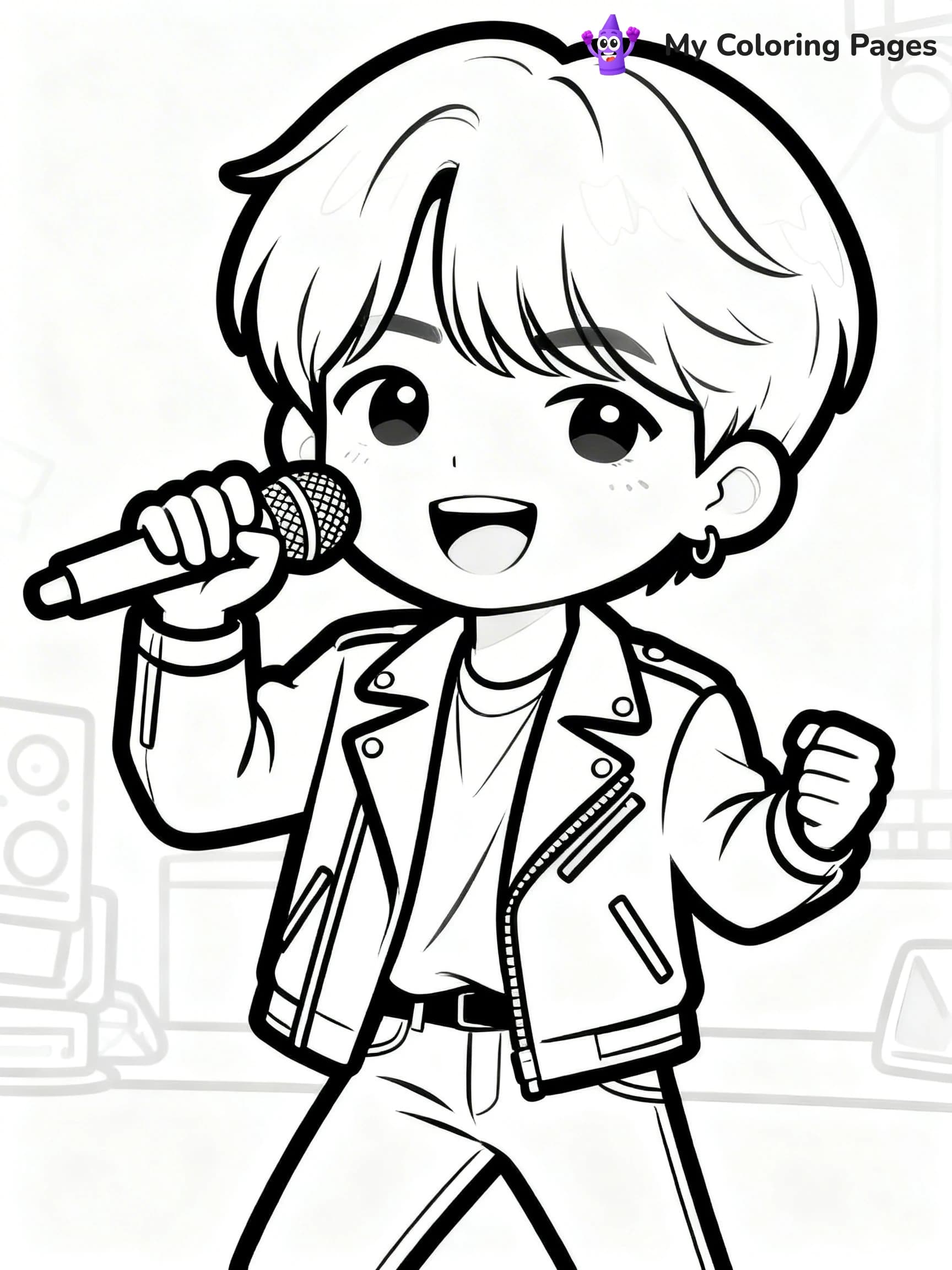 BTS Band Coloring Pages - 23