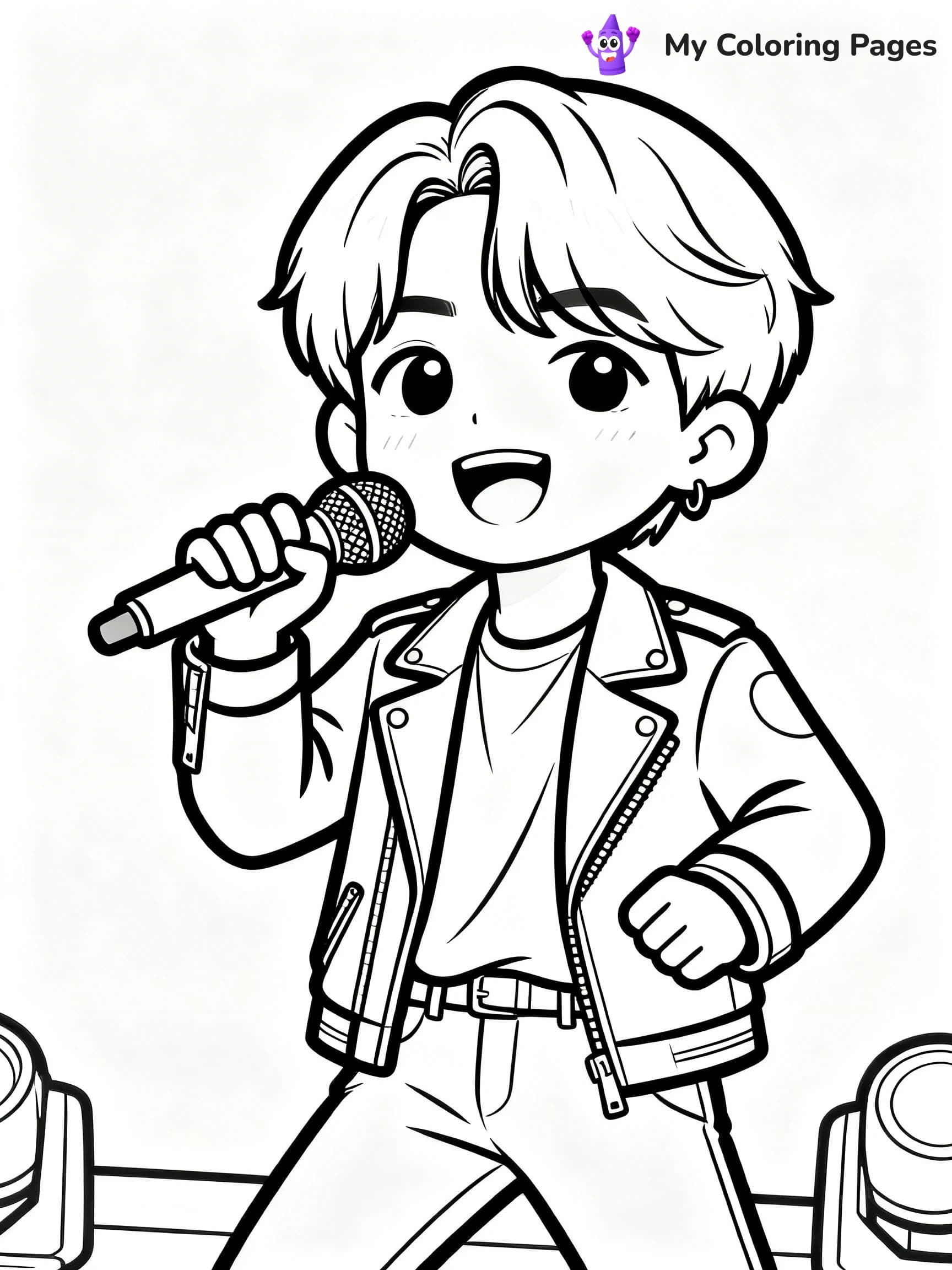 BTS Band Coloring Pages - 22