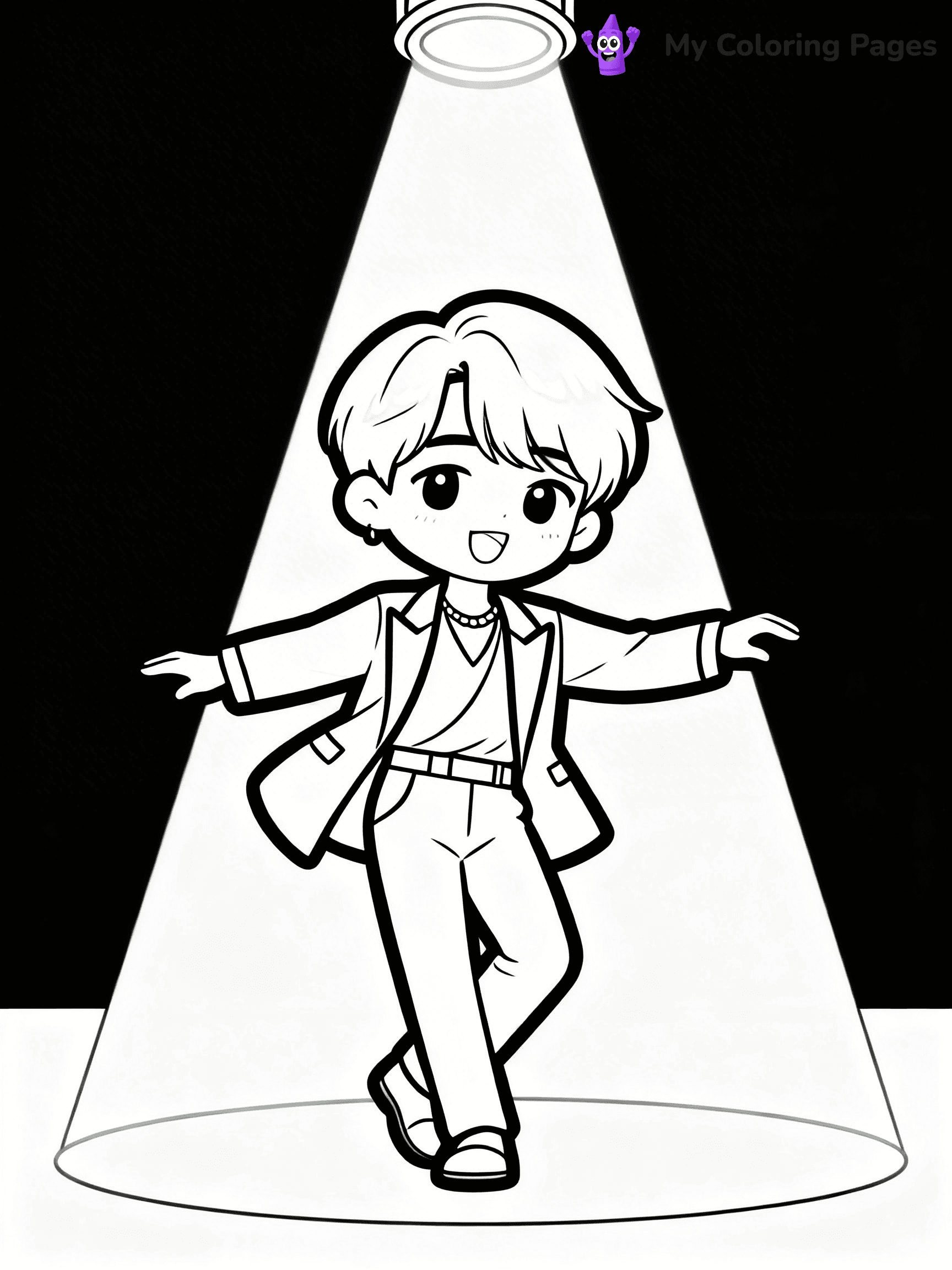 BTS Band Coloring Pages - 17