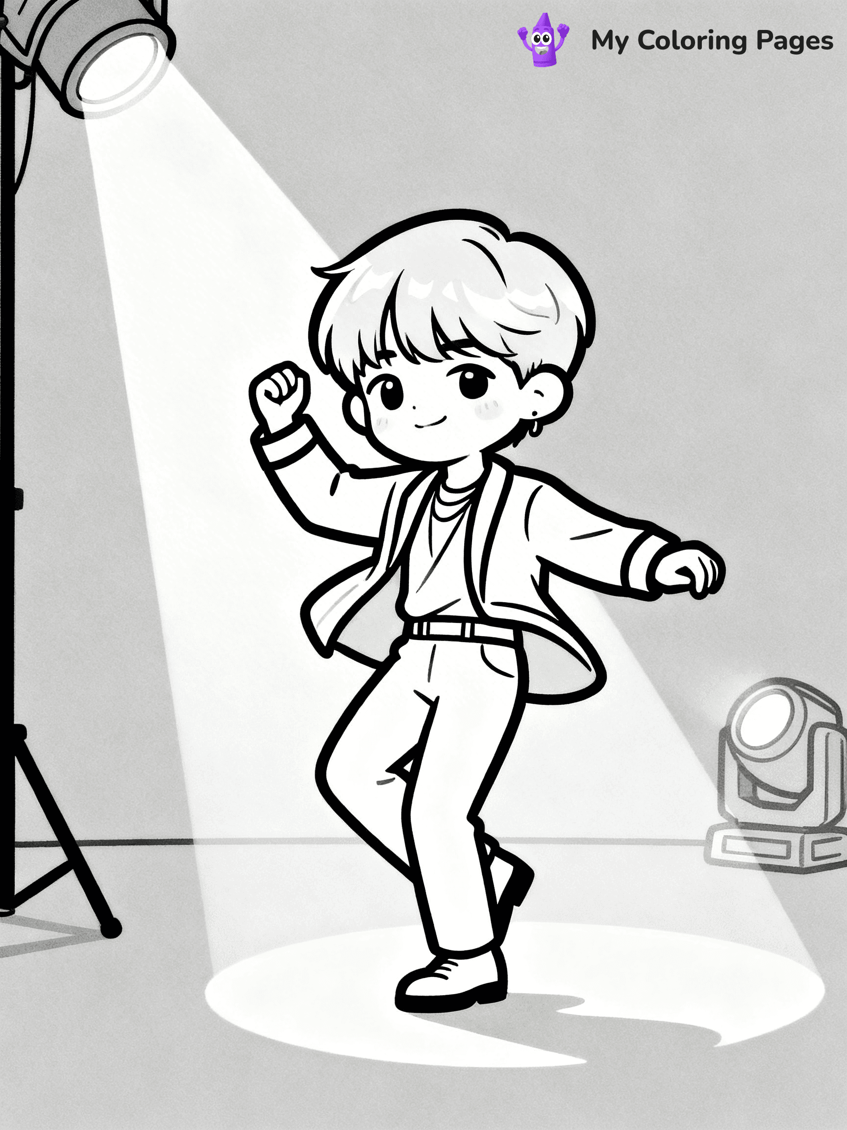 BTS Band Coloring Pages - 16