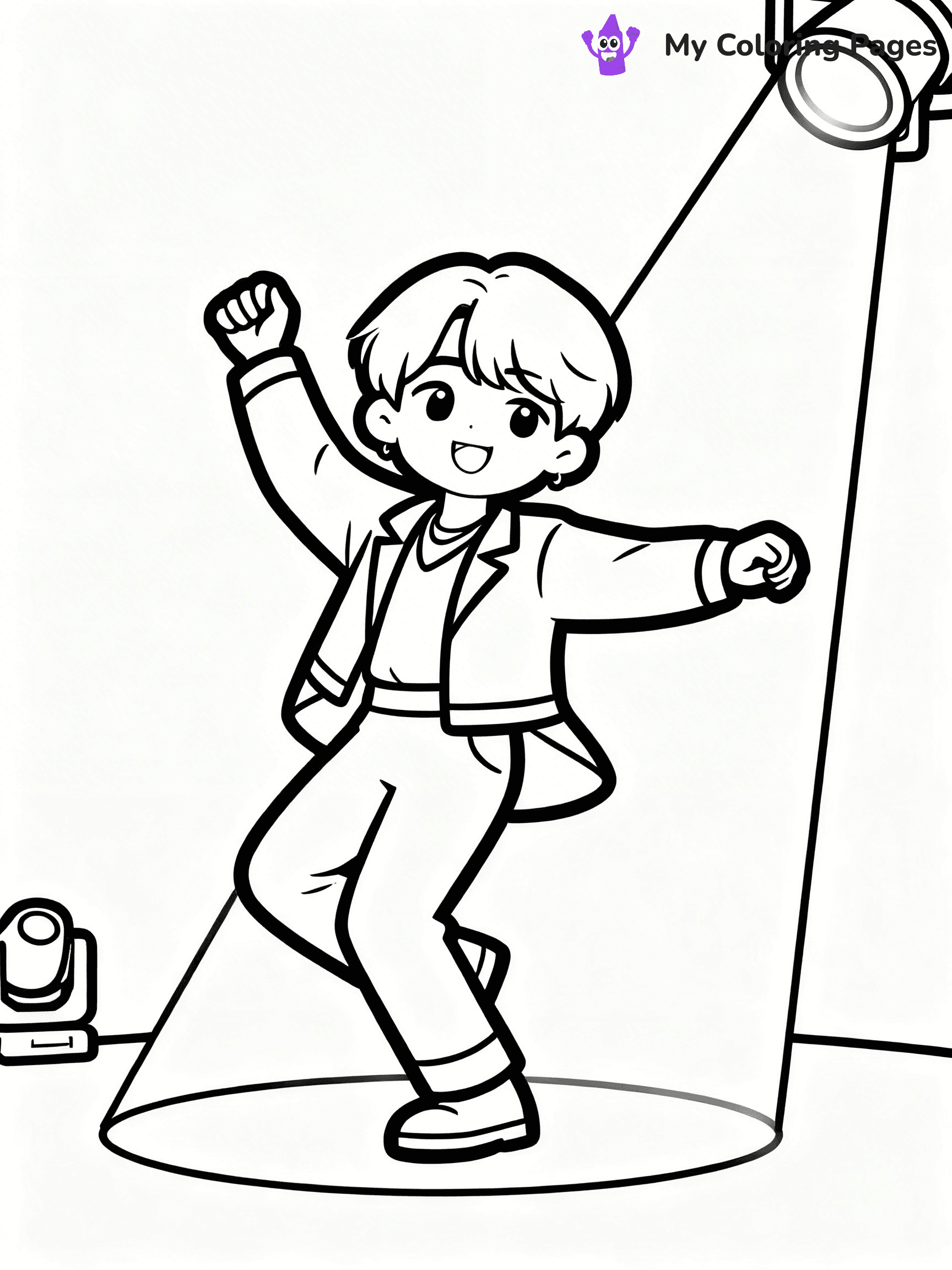 BTS Band Coloring Pages - 15