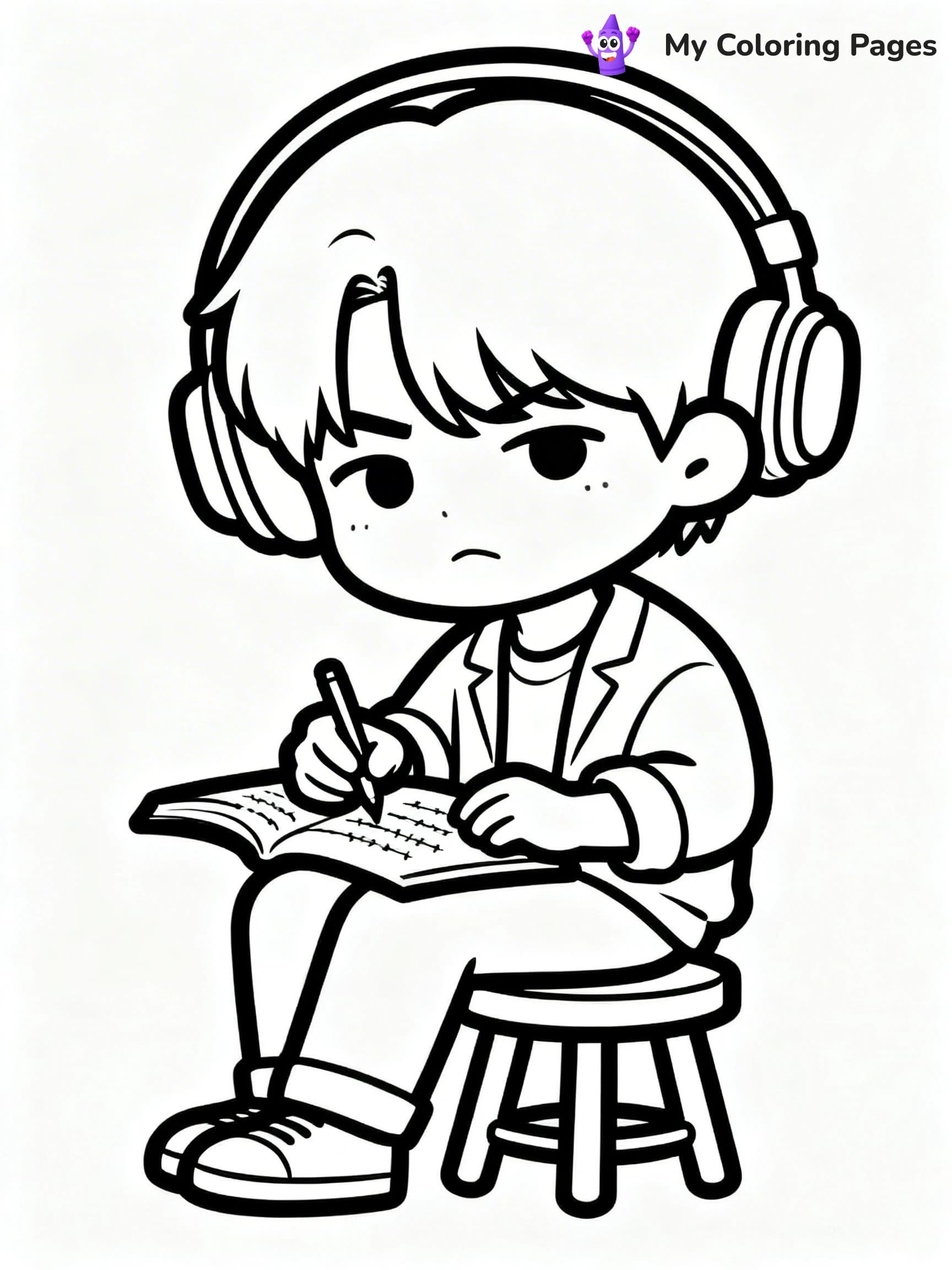 BTS Band Coloring Pages - 14