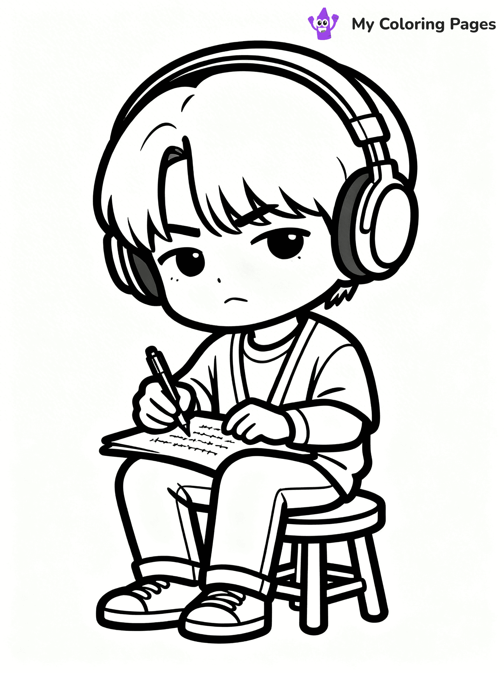 BTS Band Coloring Pages - 13