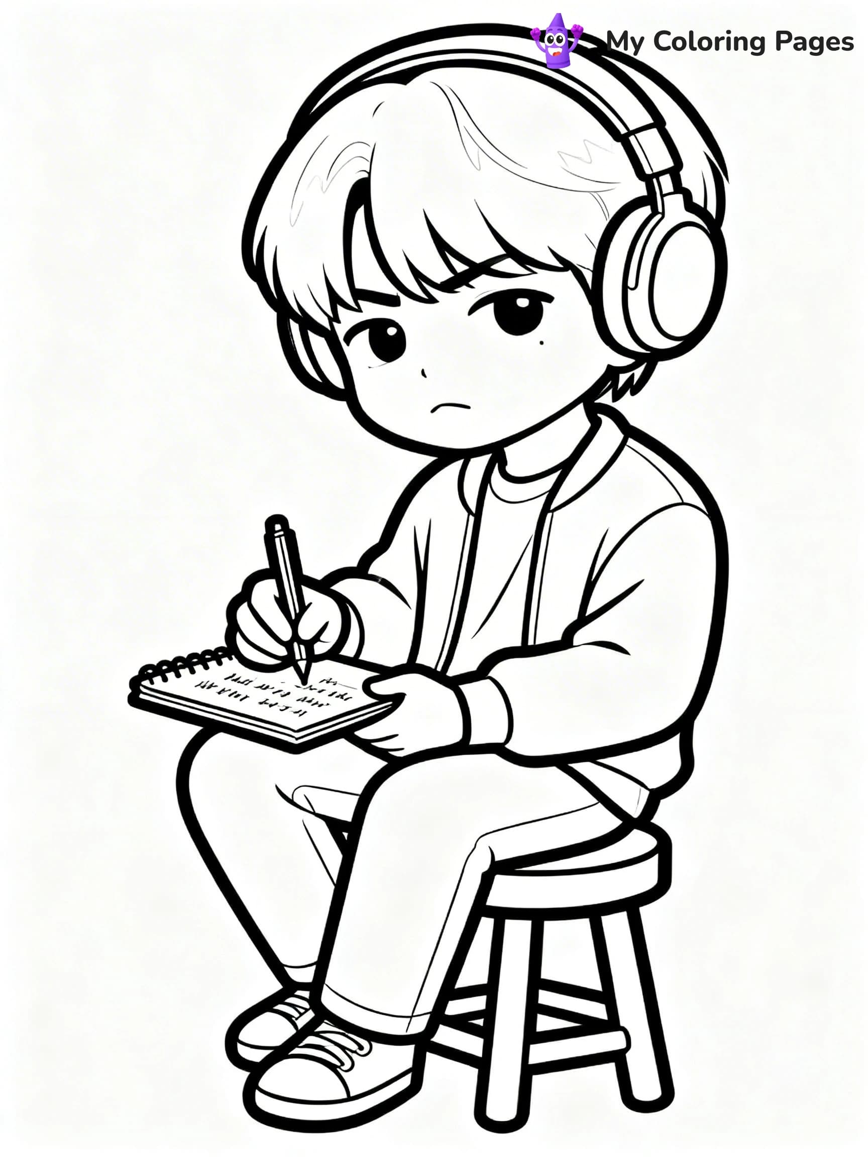 BTS Band Coloring Pages - 12