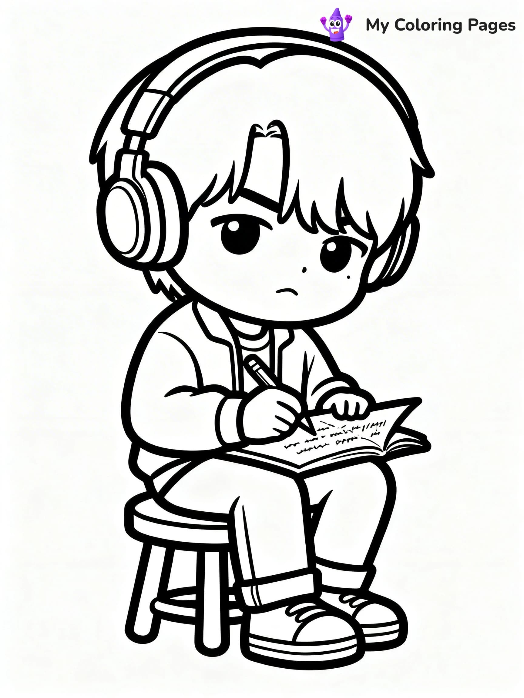 BTS Band Coloring Pages - 9