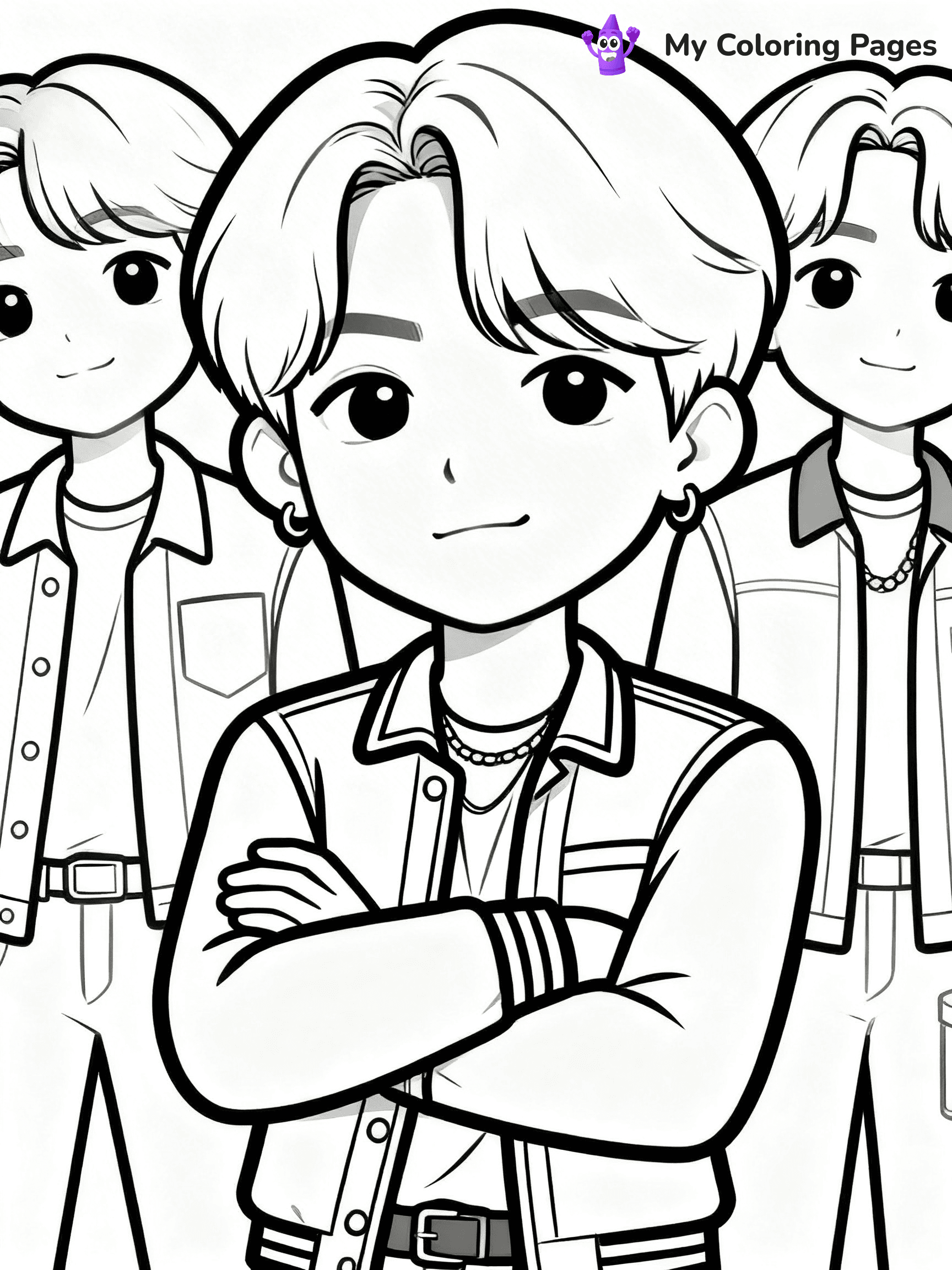 BTS Band Coloring Pages - 5