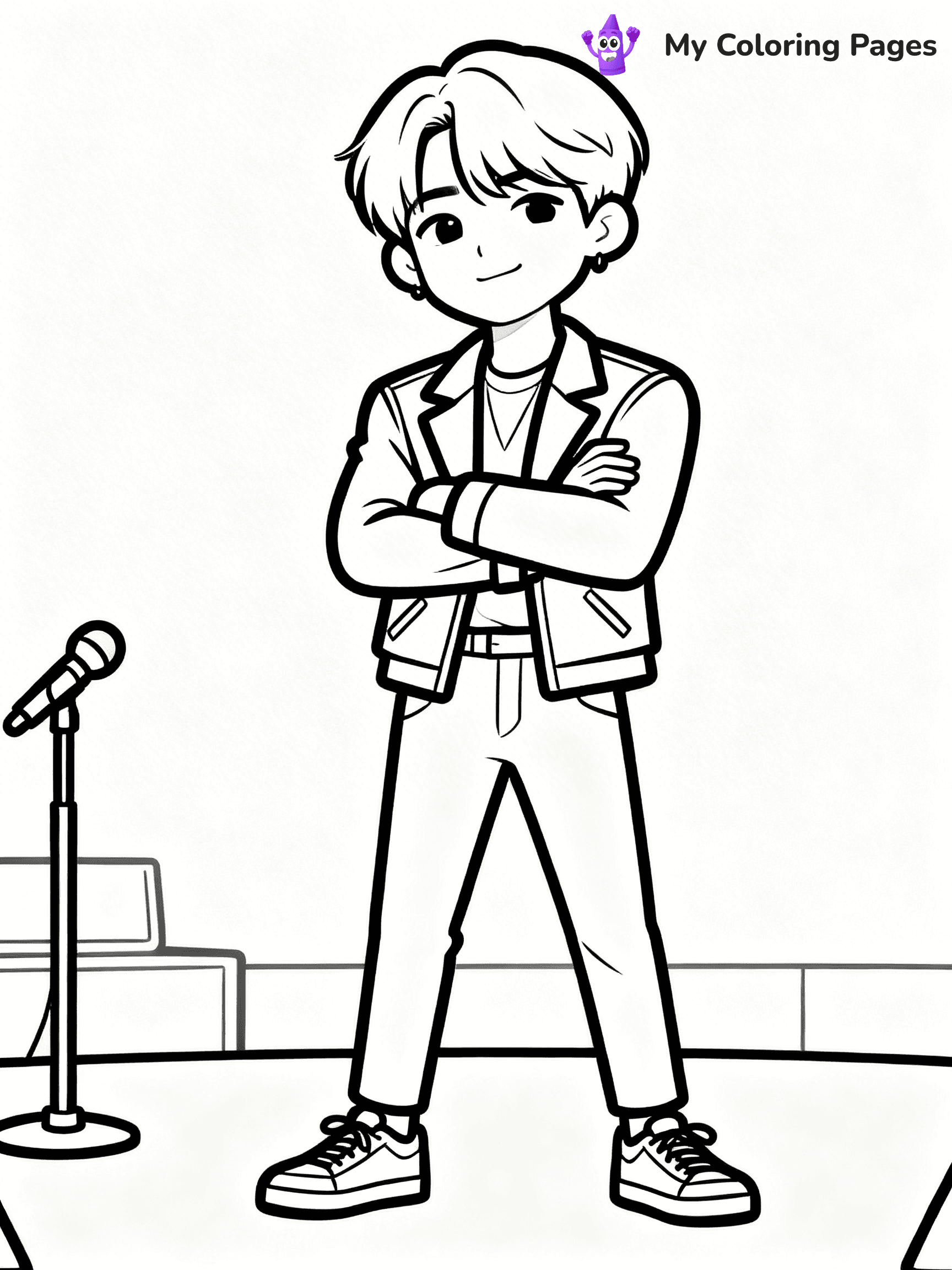 BTS Band Coloring Pages - 3