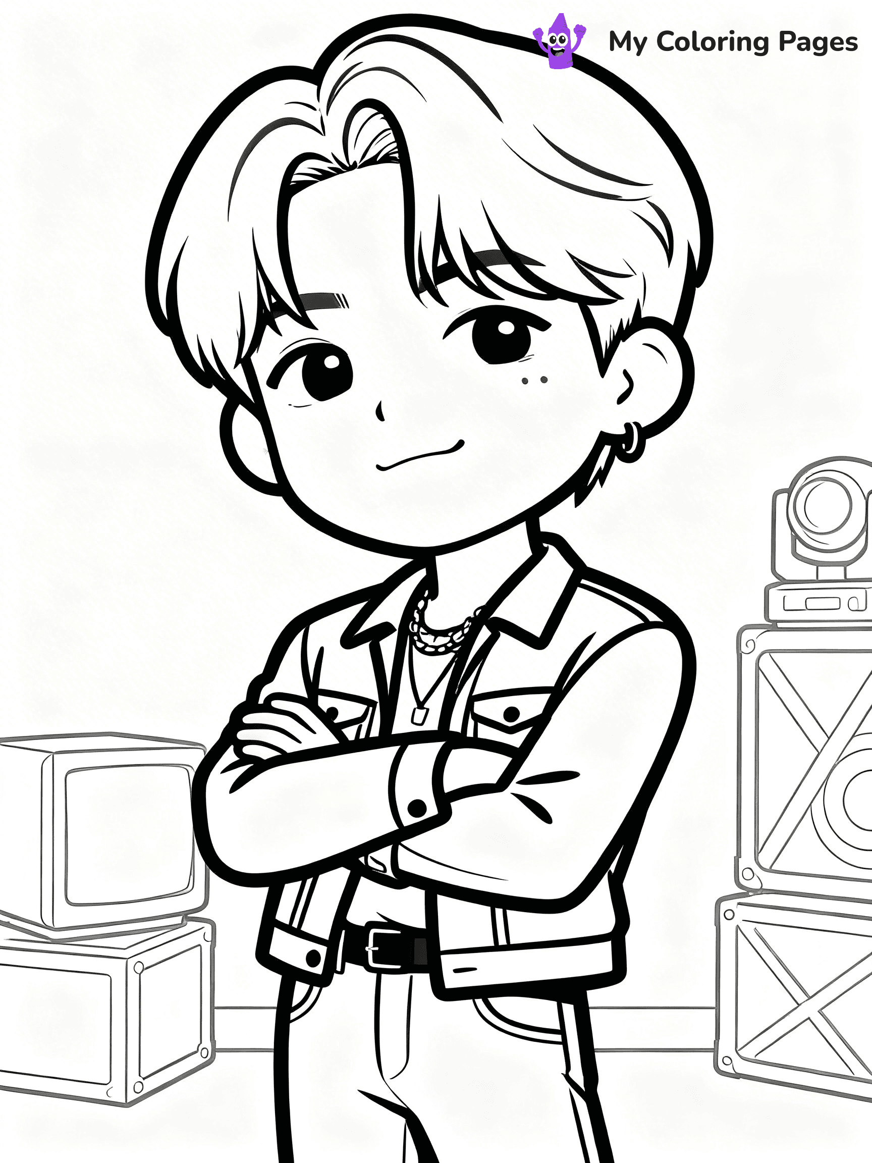 BTS Band Coloring Pages - 2