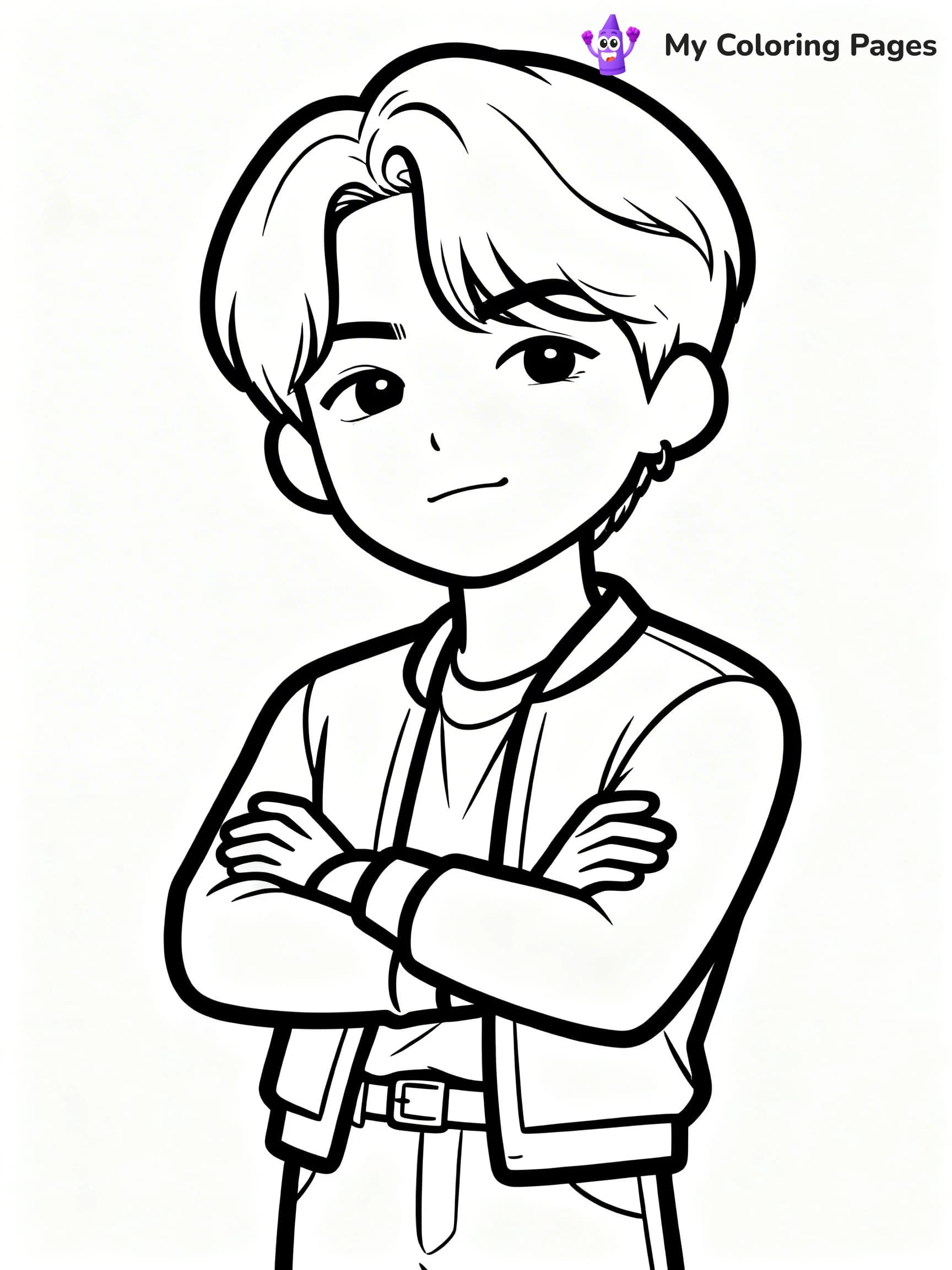 BTS Band Coloring Pages - 1