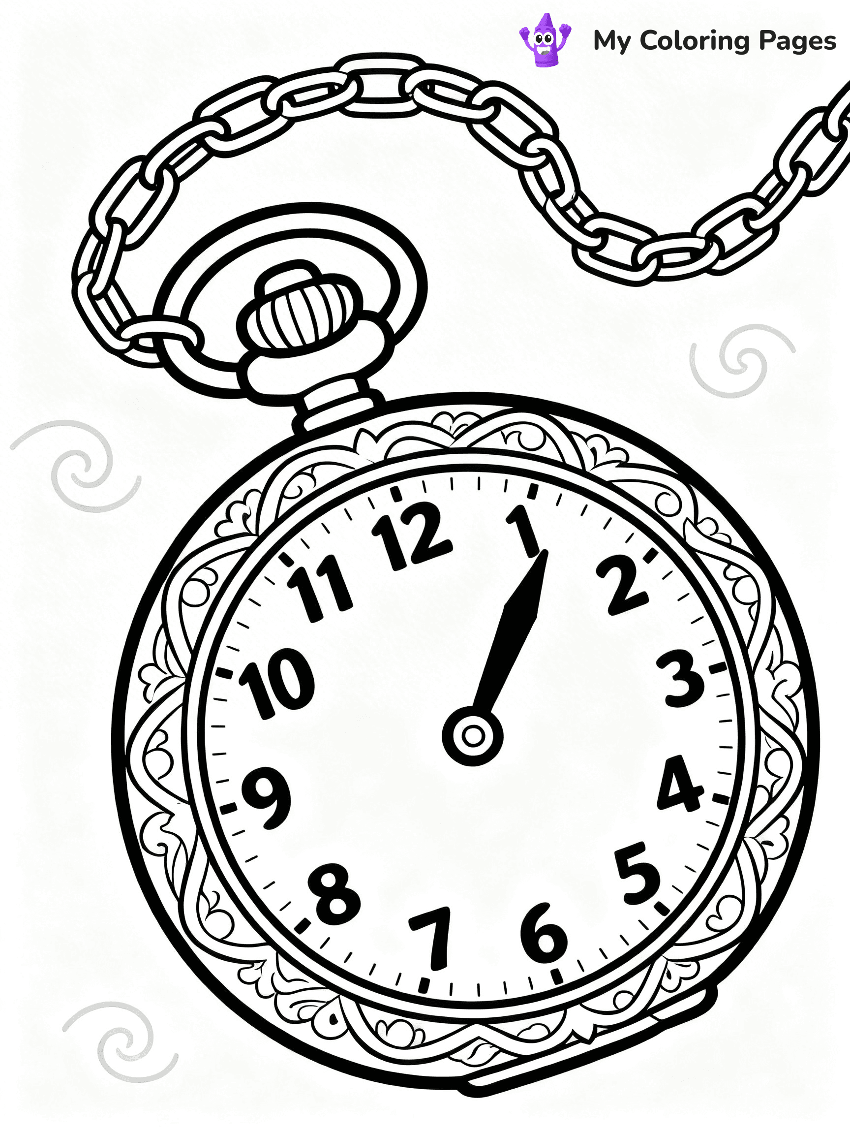 Clock Coloring Pages - 21