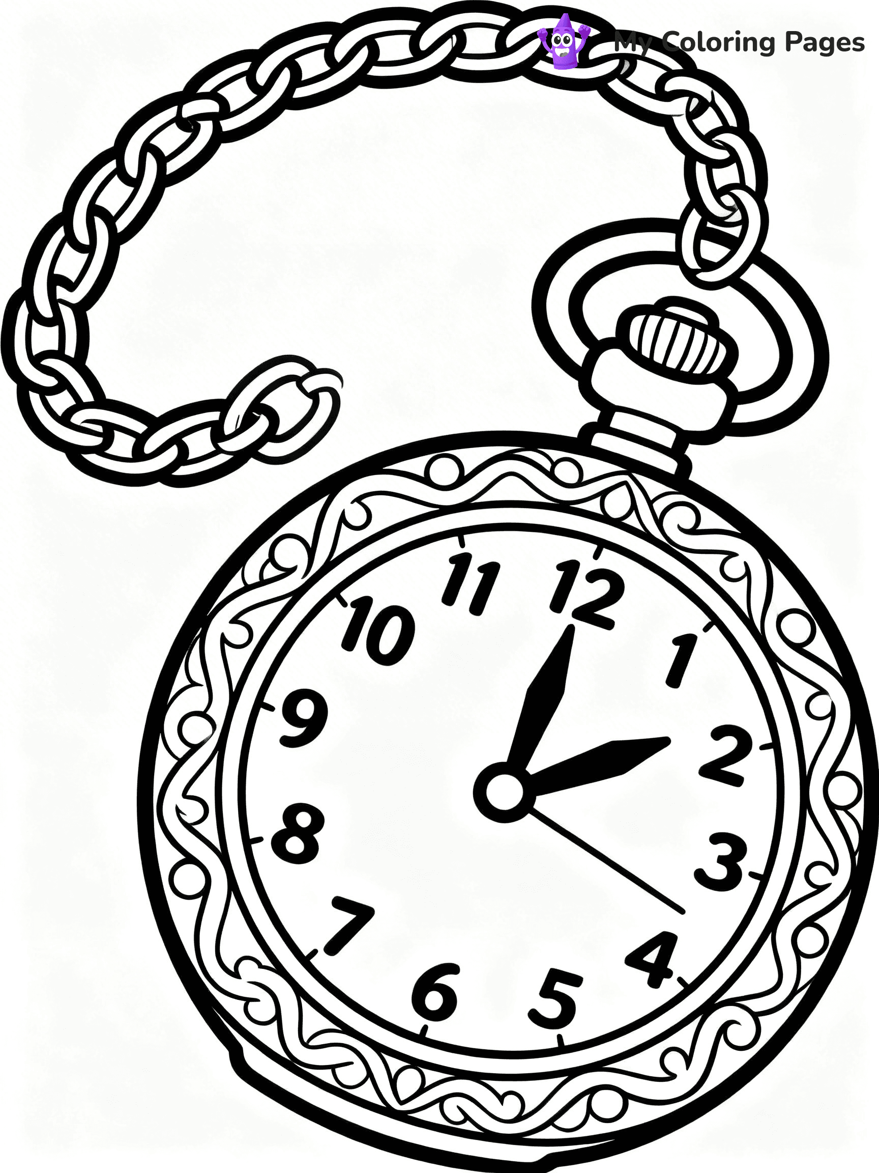 Clock Coloring Pages - 18