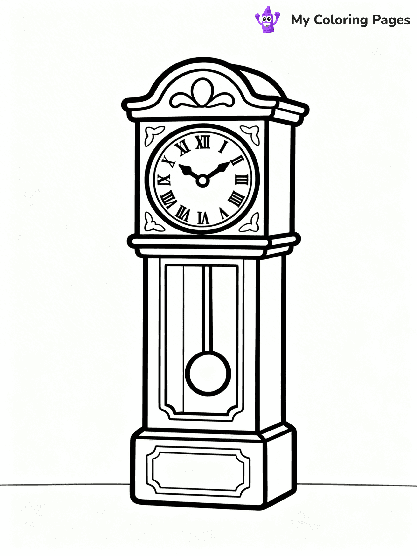 Clock Coloring Pages - 14