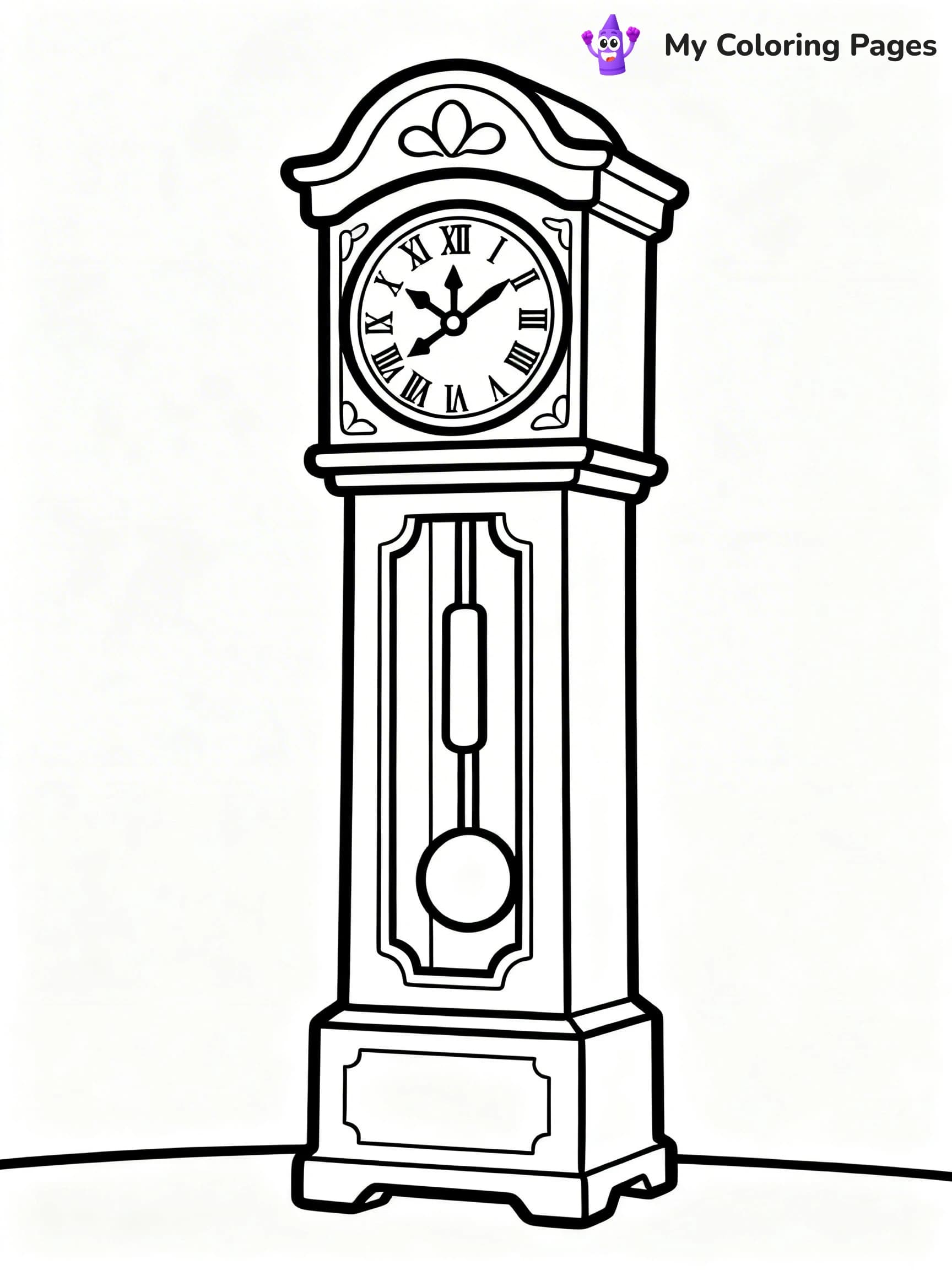 Clock Coloring Pages - 12