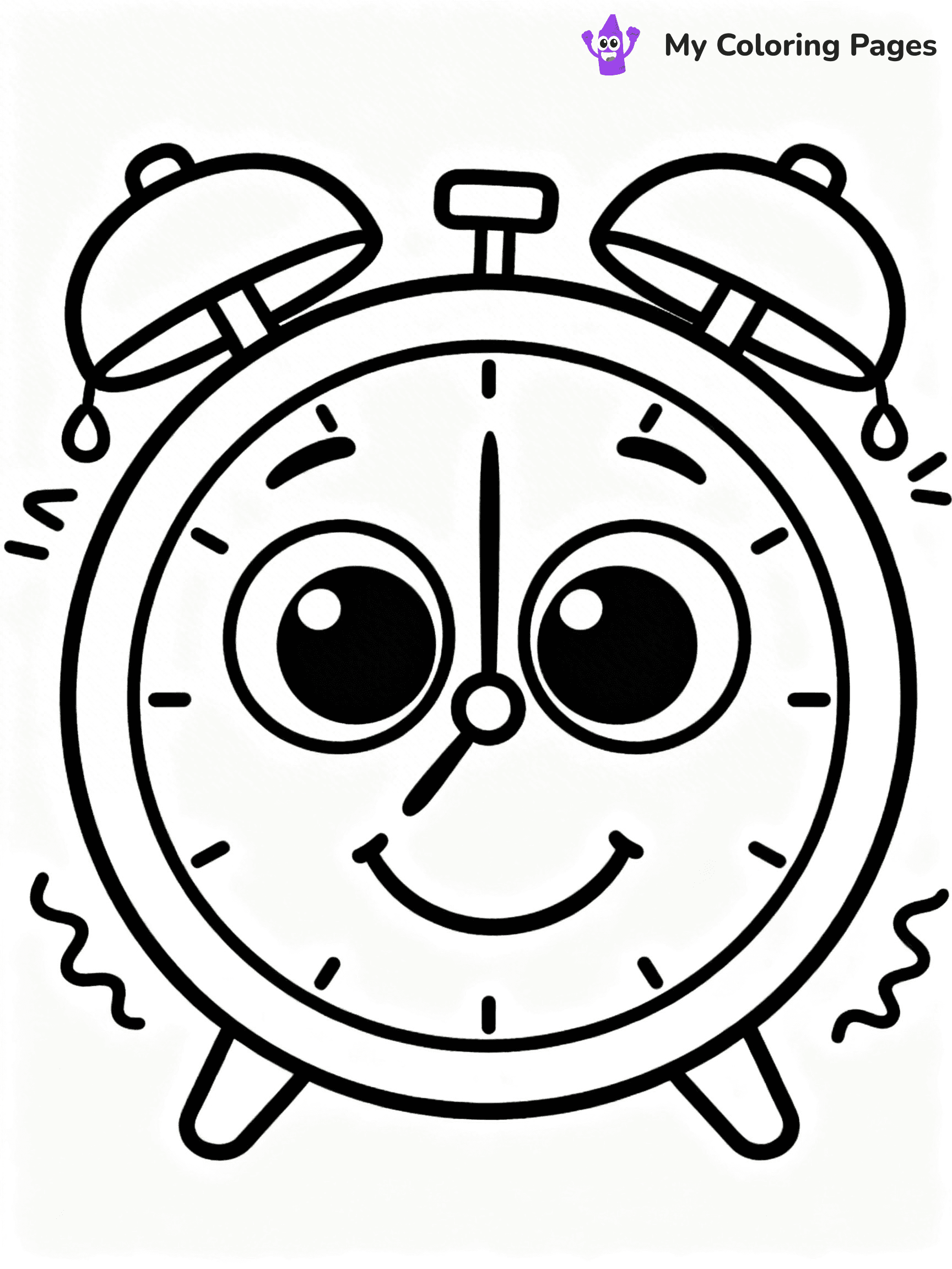 Clock Coloring Pages - 8