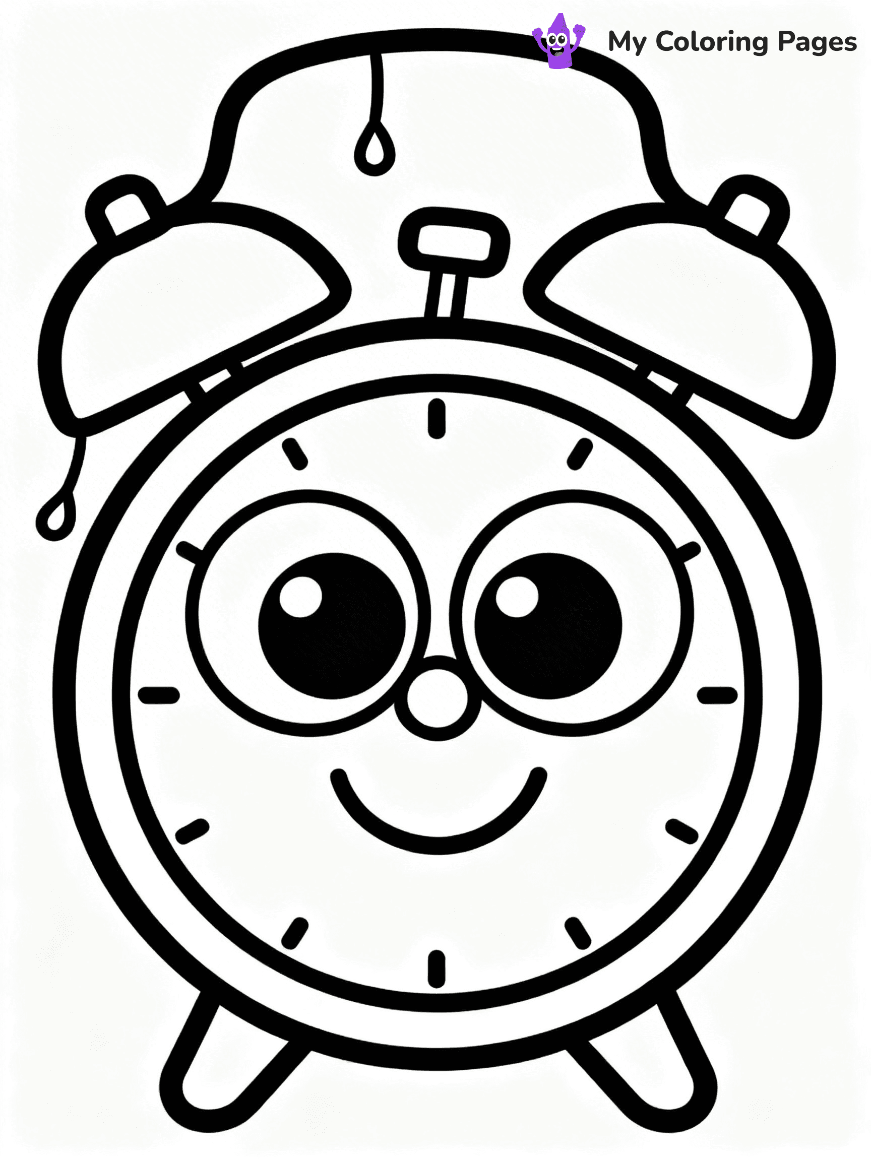 Clock Coloring Pages - 4