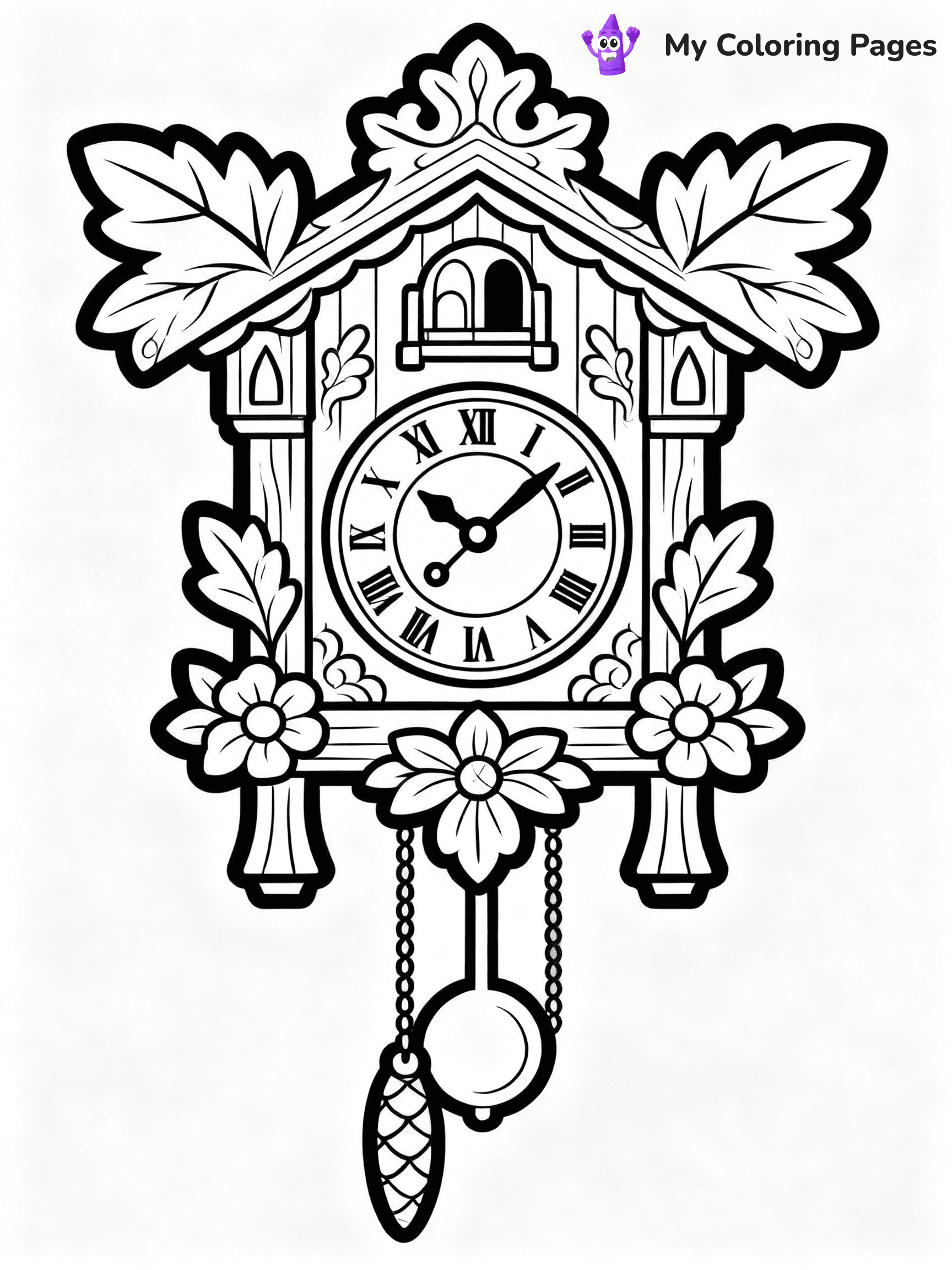 Clock Coloring Pages - 2