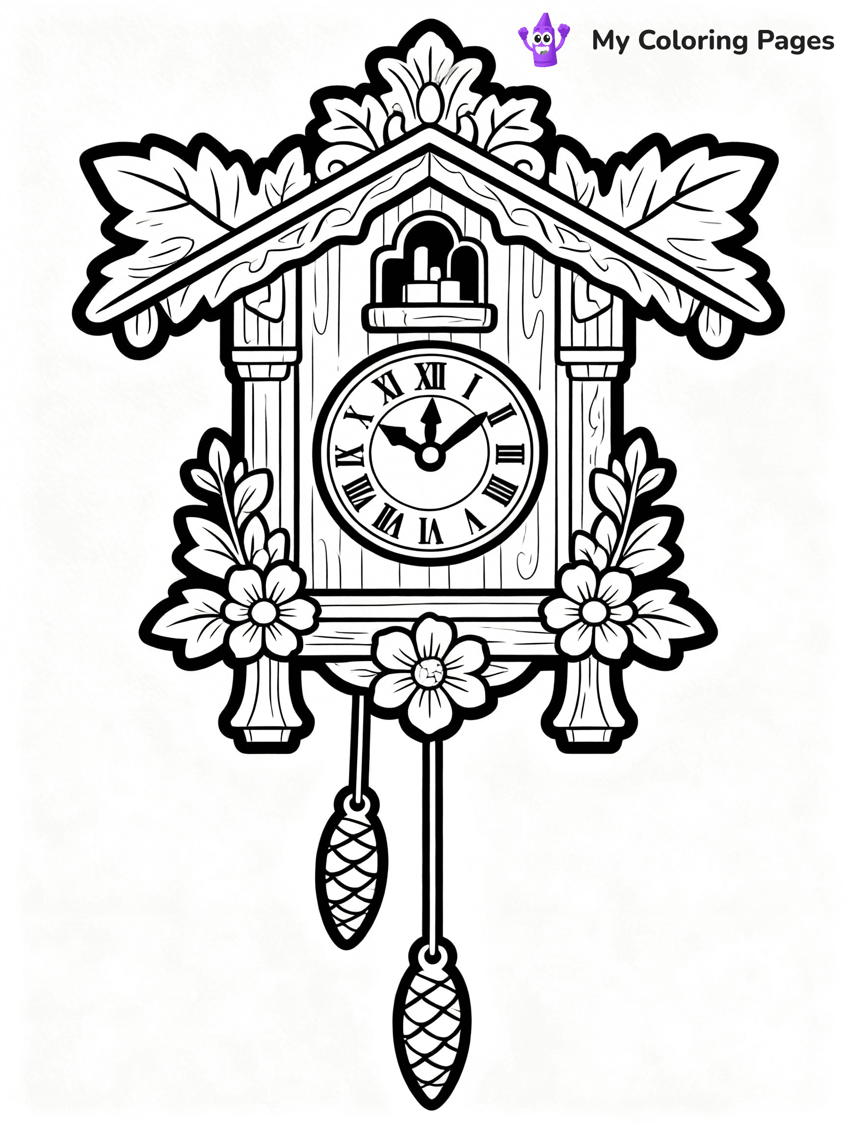 Clock Coloring Pages - 1