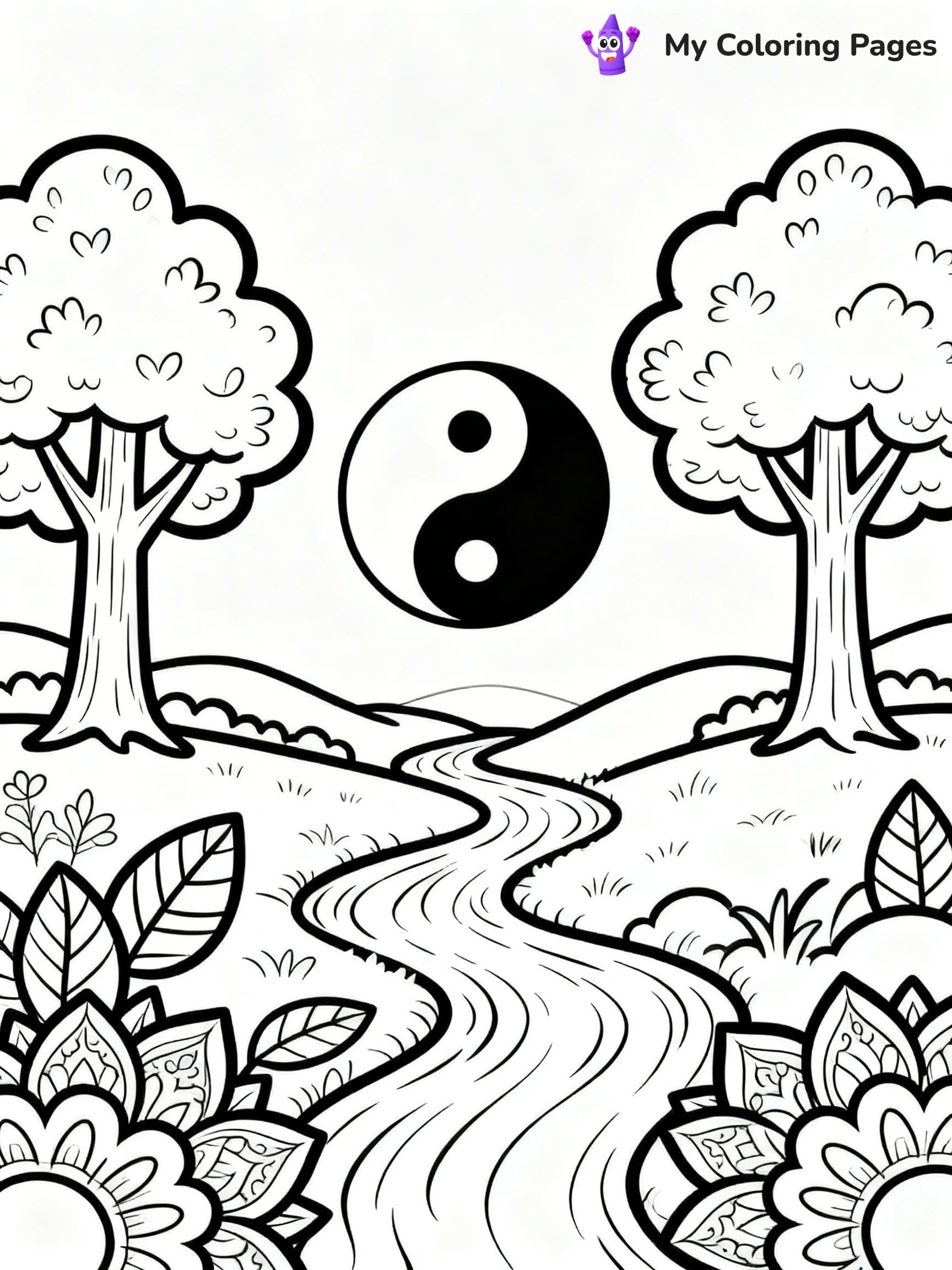 Yin Yang Coloring Pages - 24