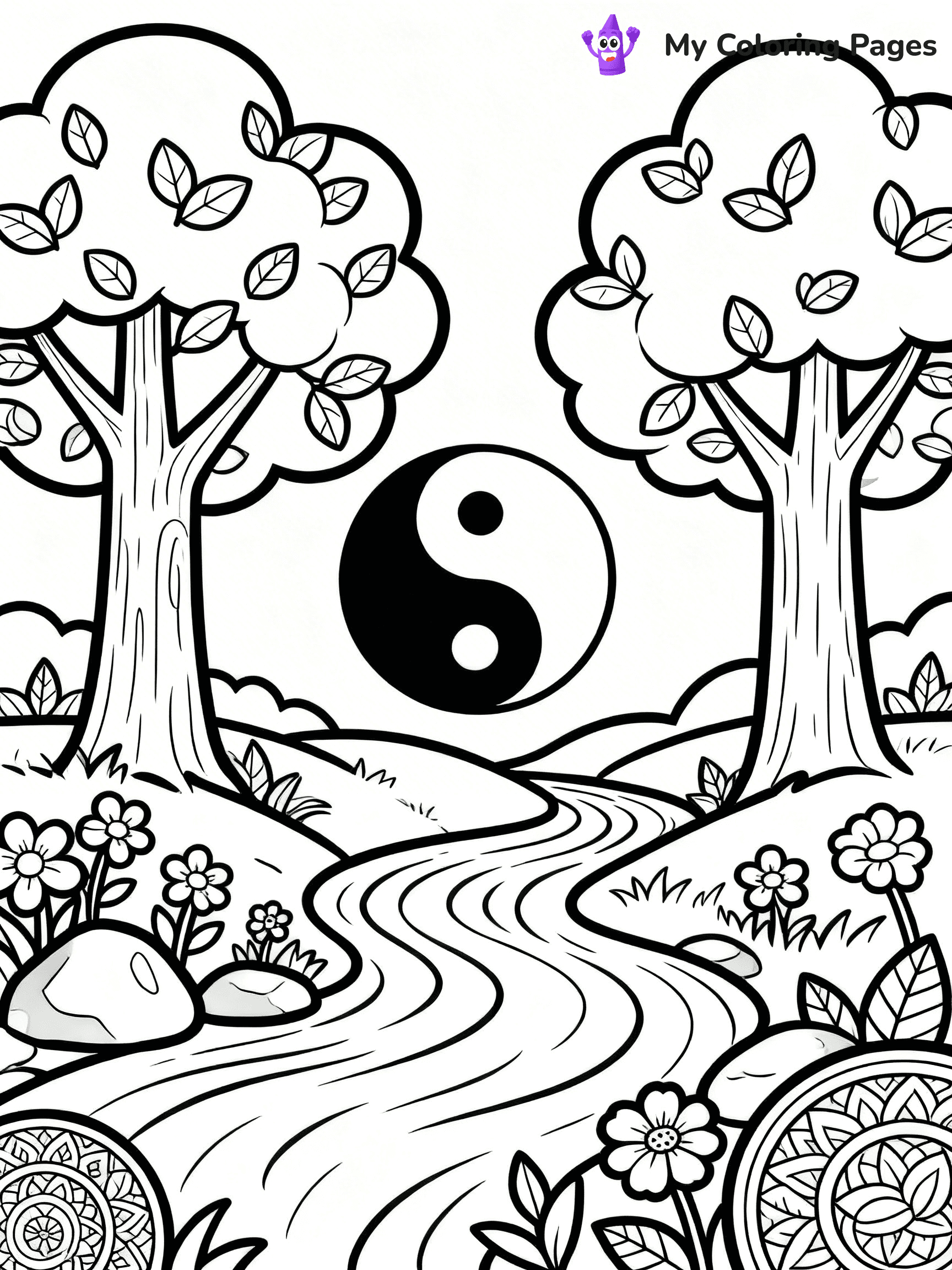 Yin Yang Coloring Pages - 24