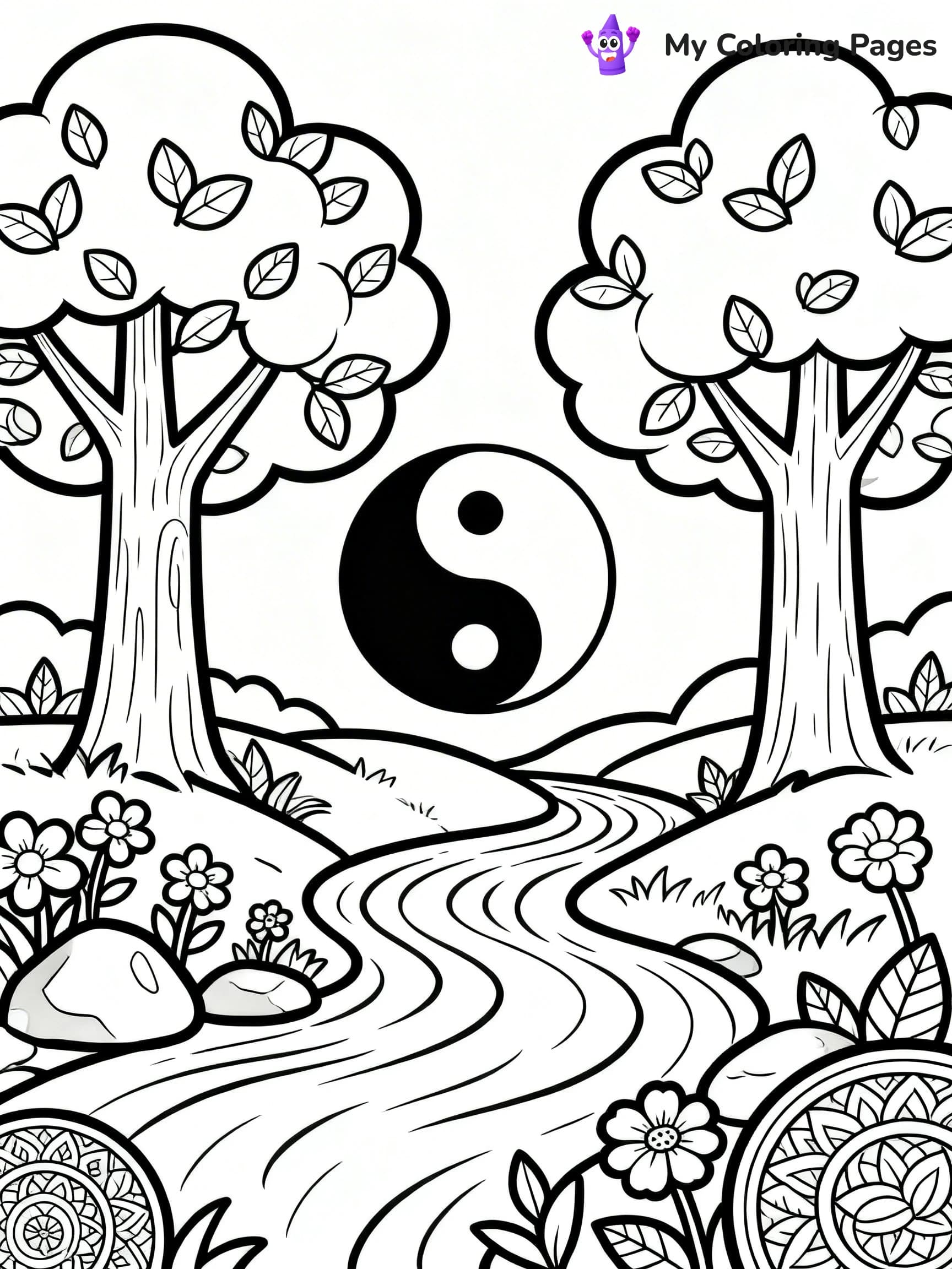 Yin Yang Coloring Pages - 23