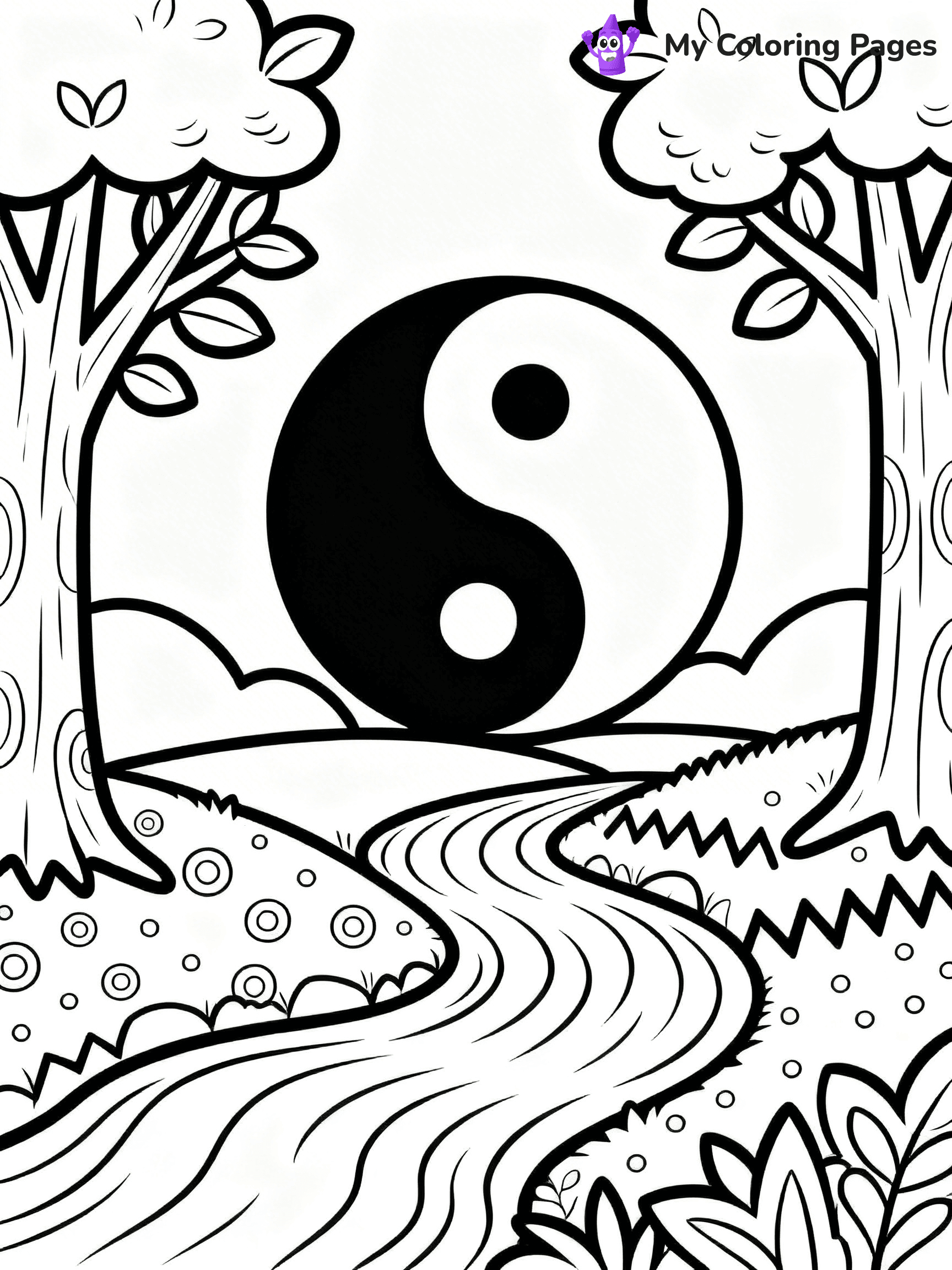 Yin Yang Coloring Pages - 23