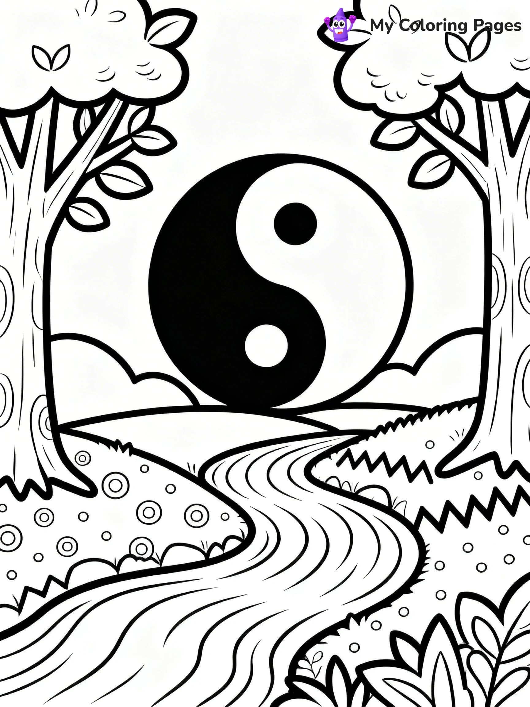 Yin Yang Coloring Pages - 22